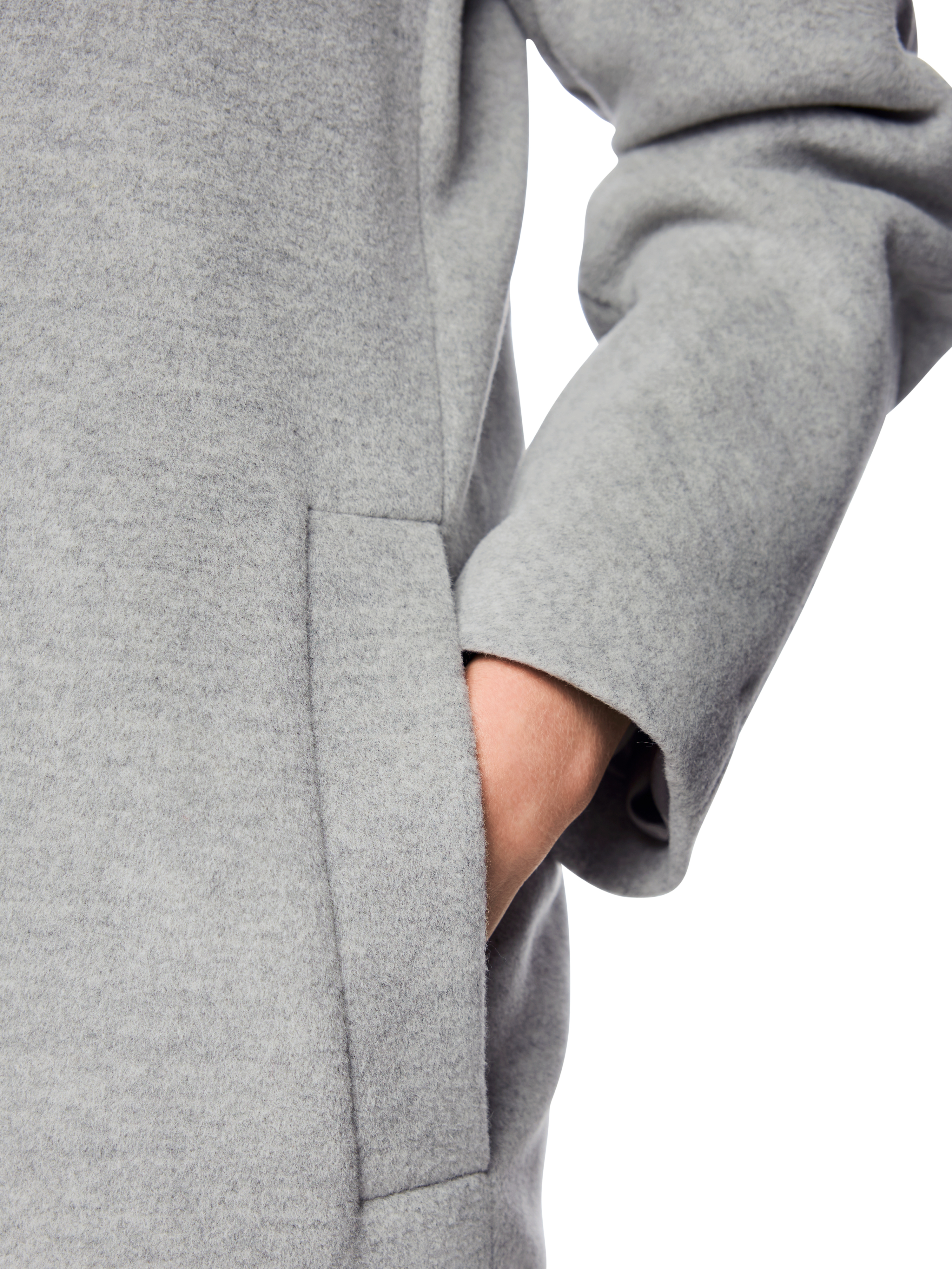 Weiter Mantel aus Alpaka-Woll-Mix