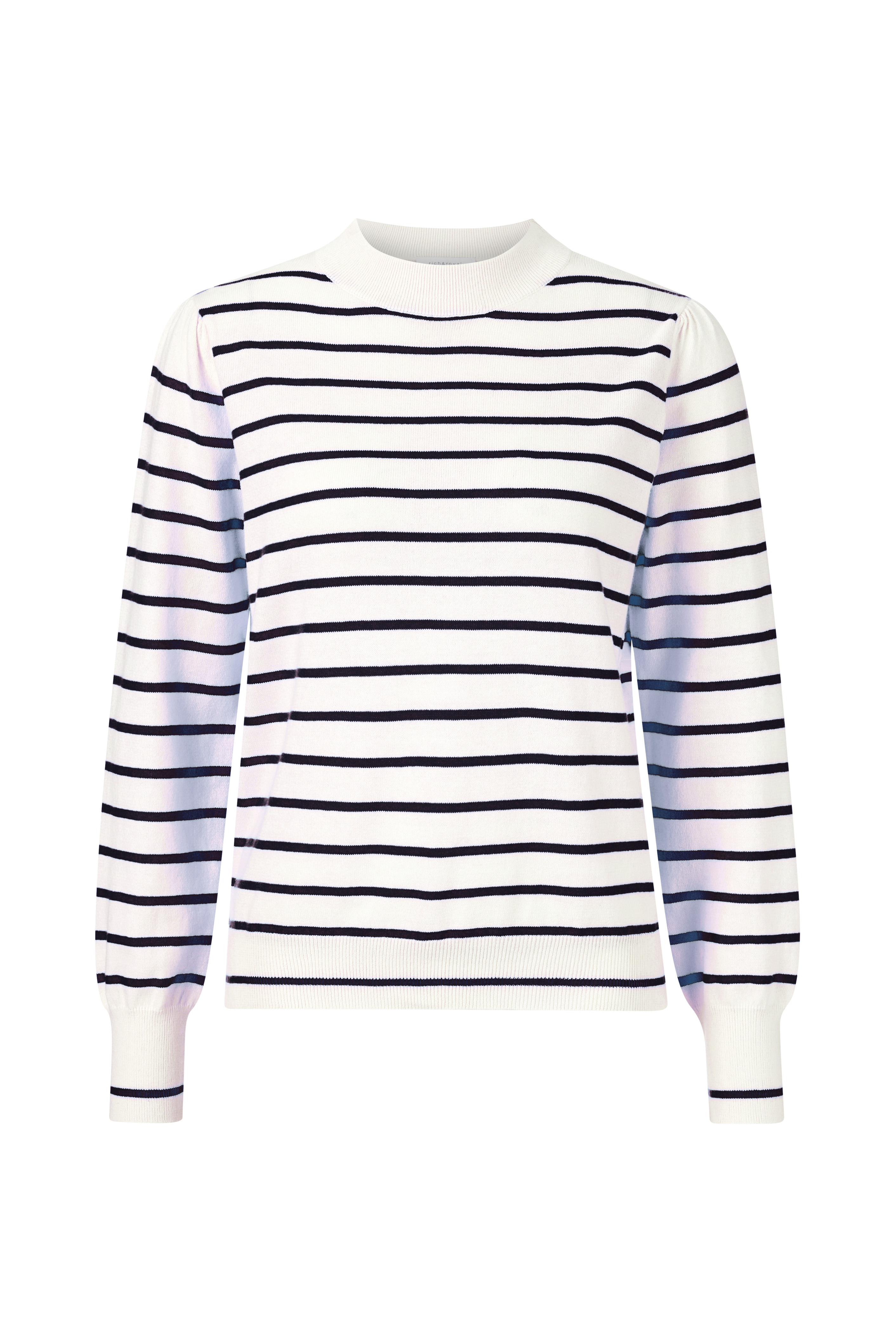 mock neck striped