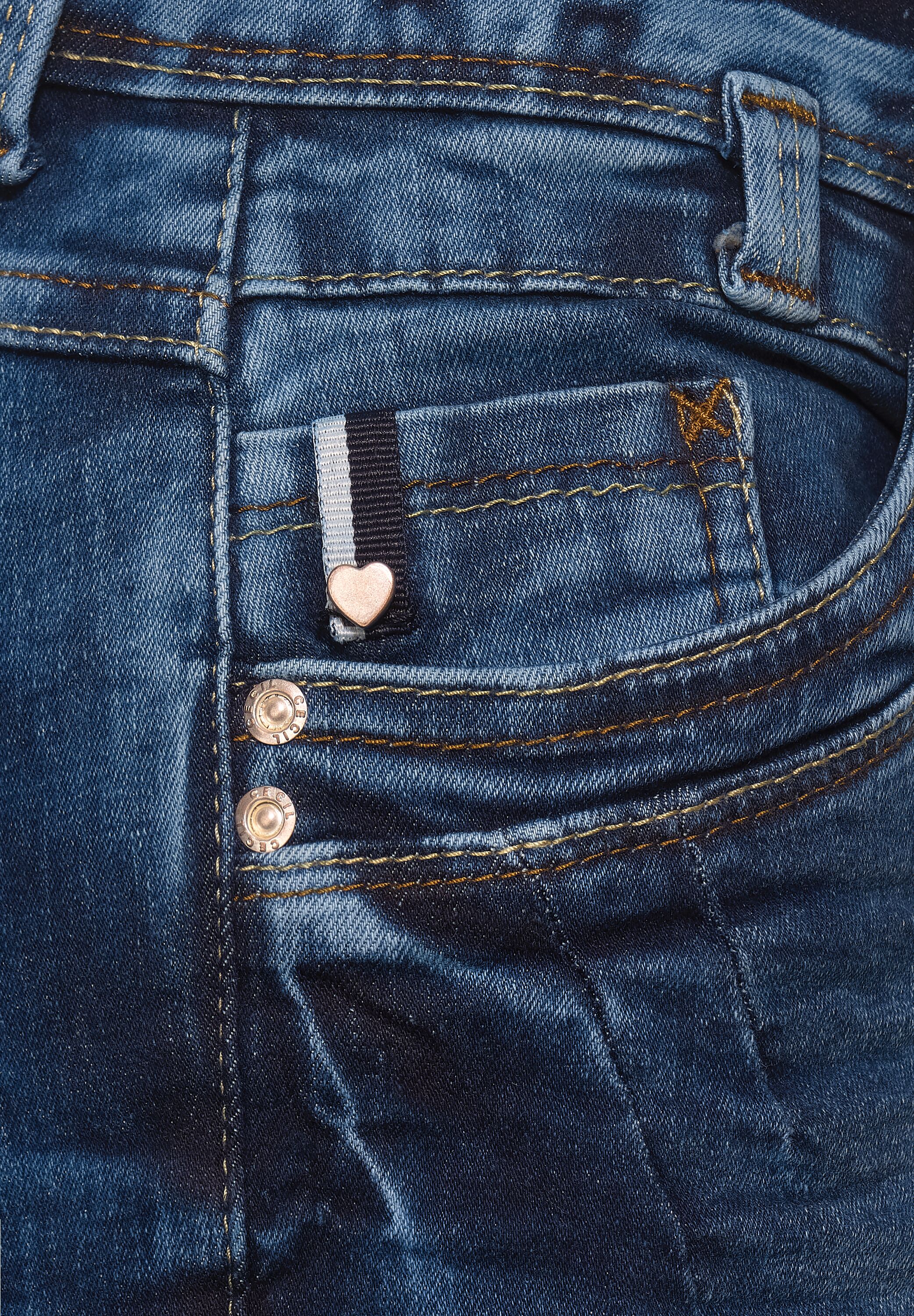 Mittelblaue Loose Fit Denim