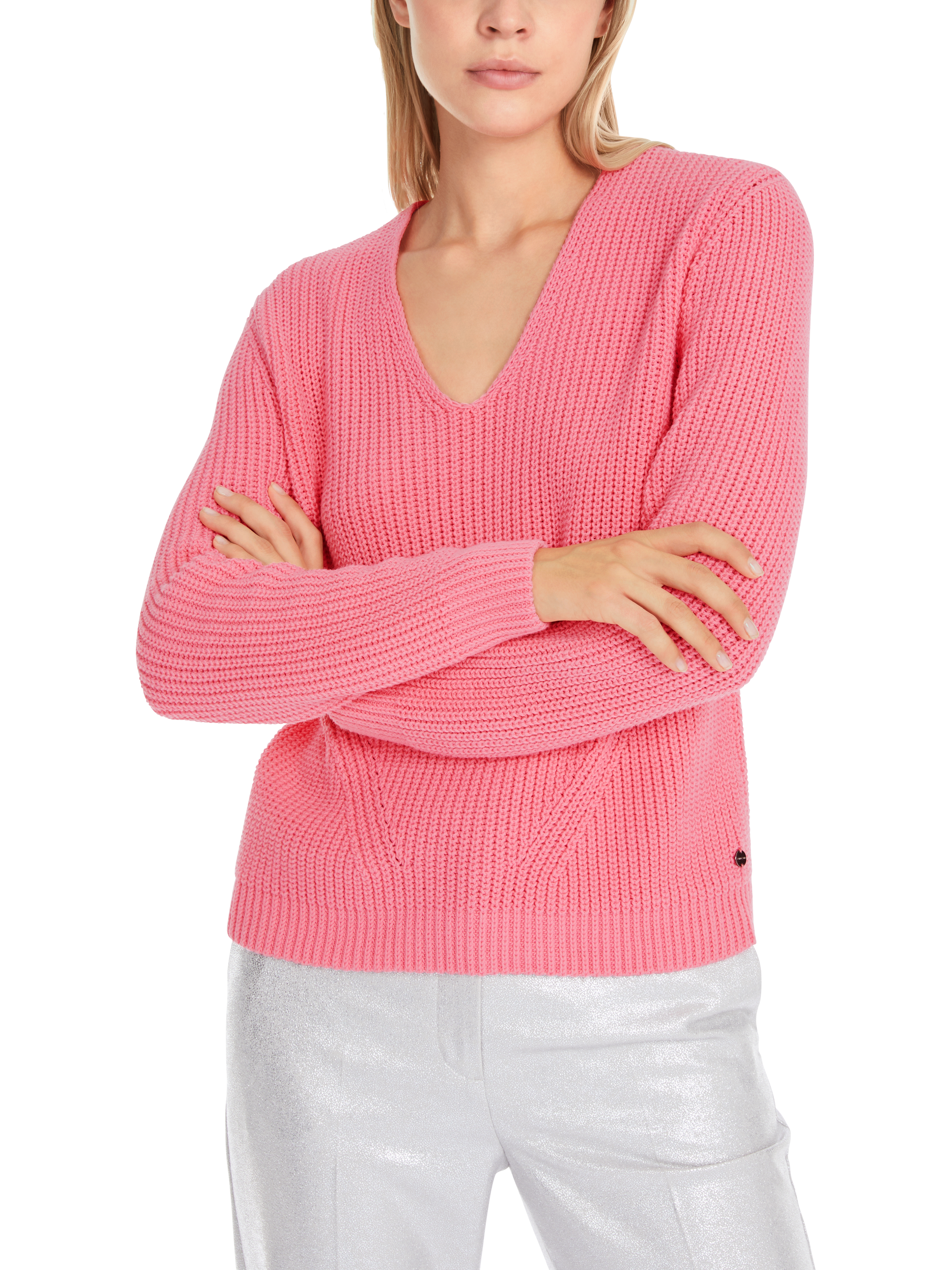Sweater mit V-Neck Knitted in Germany