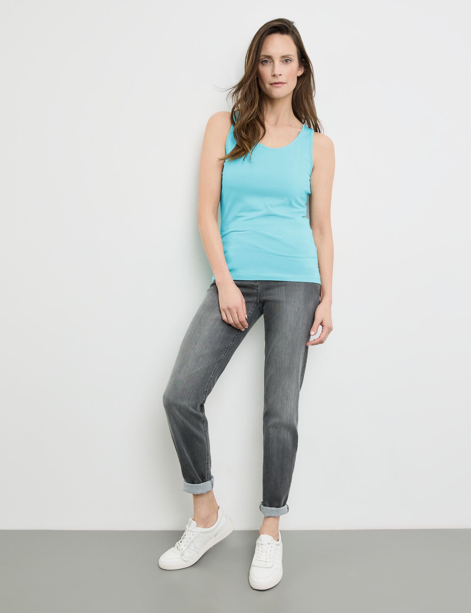 Basic Top nachhaltigem Baumwoll-Stretch