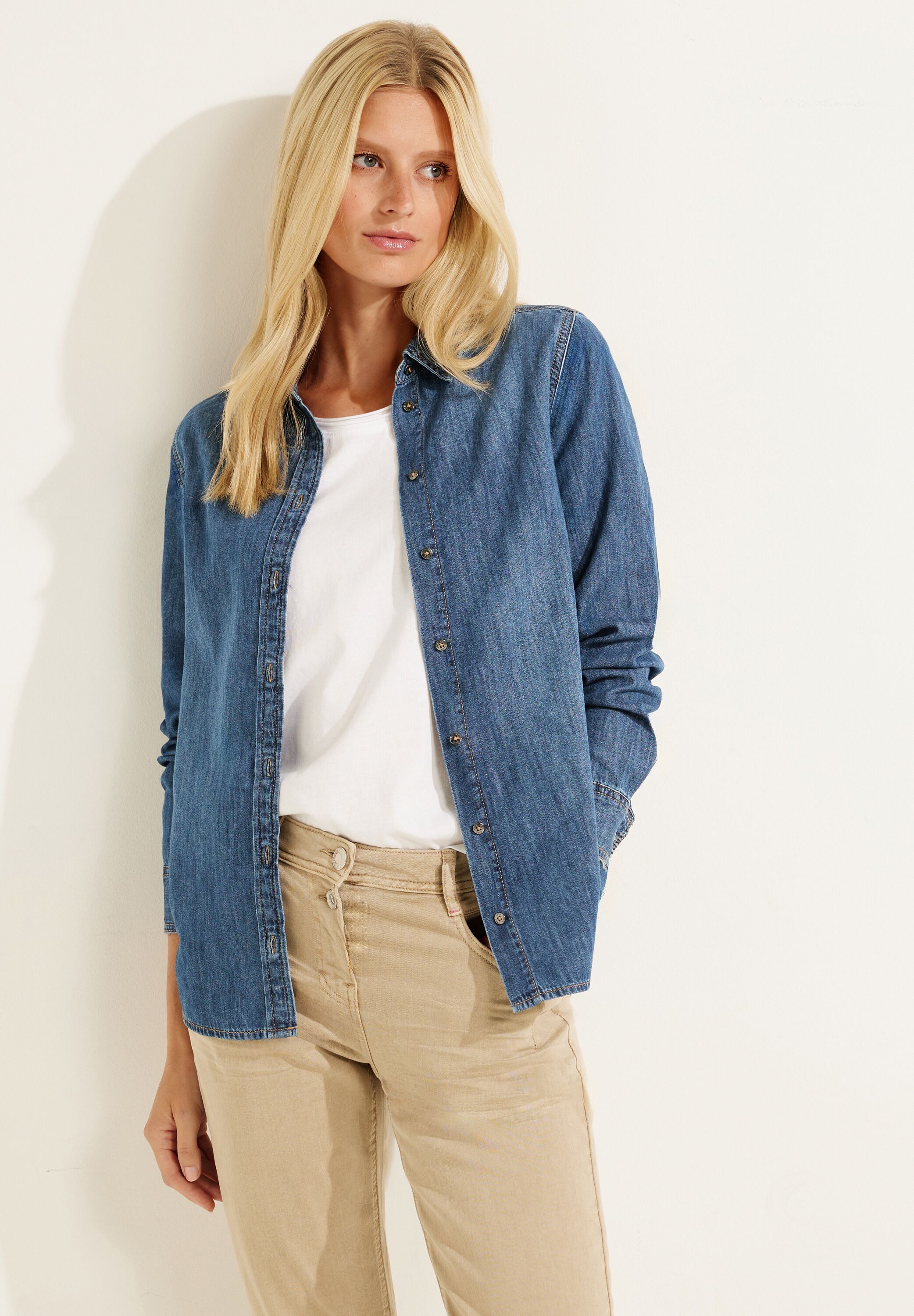Jeansbluse in Blau