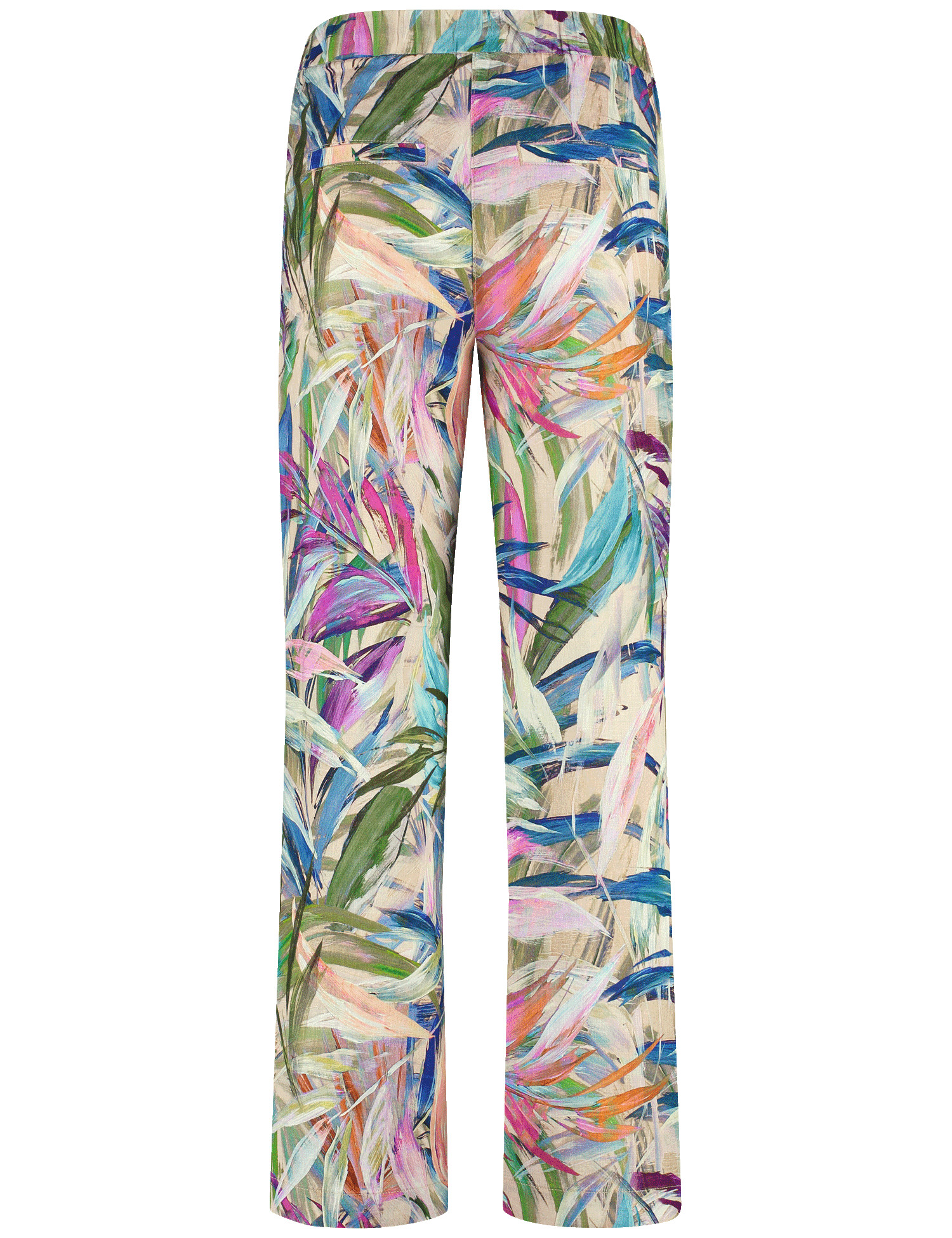 Gemusterte Schlupfhose aus Leinen