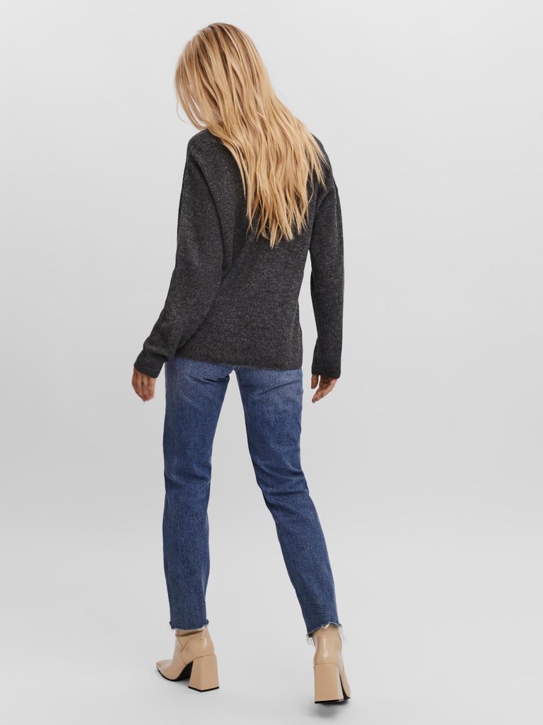 VMCREWLEFILE LS V-NECK BLOUSE NOOS