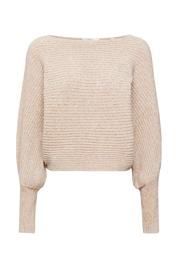 Chenille-Pullover mit Fledermausärmeln