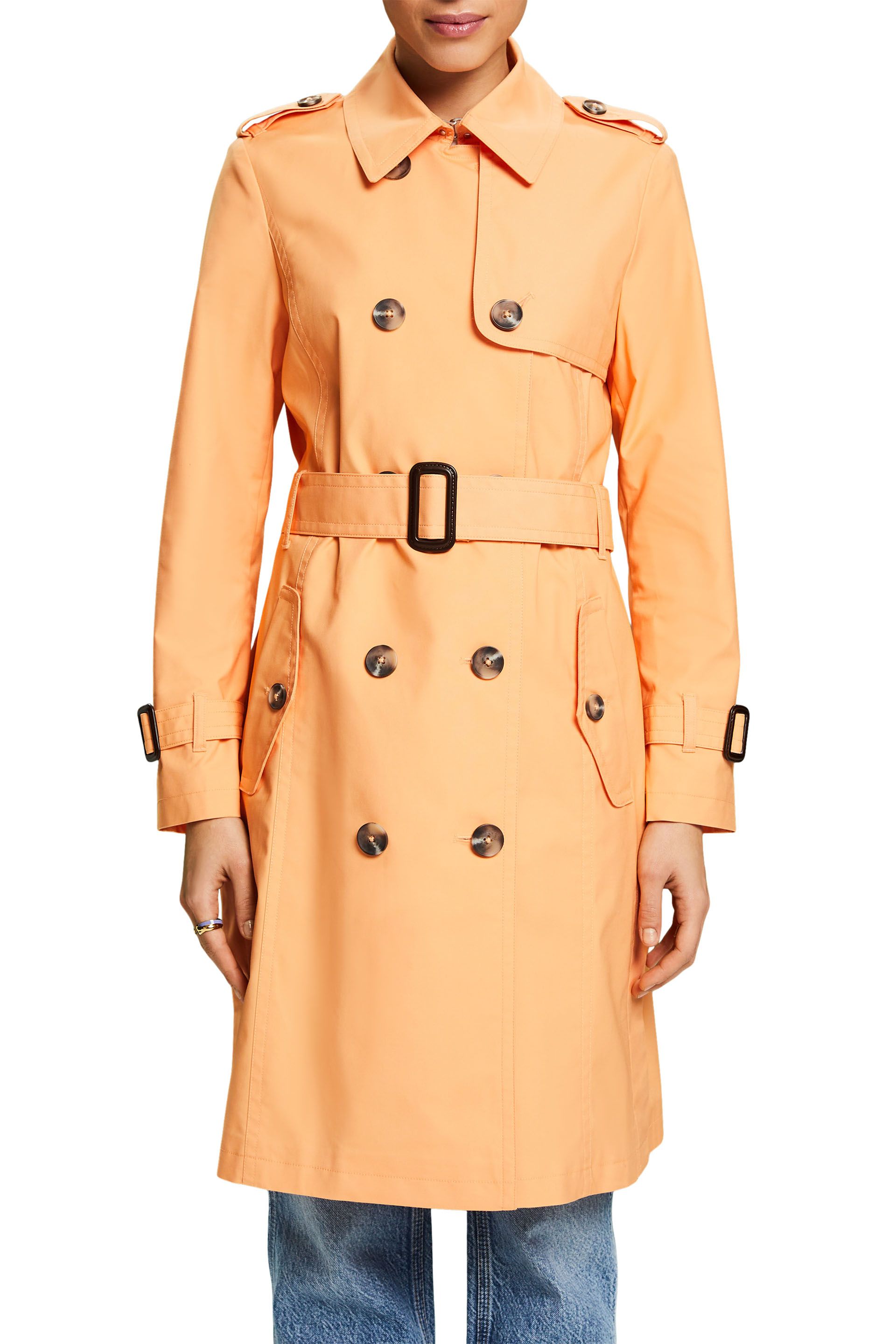 Trenchcoat in abgenähtem Design