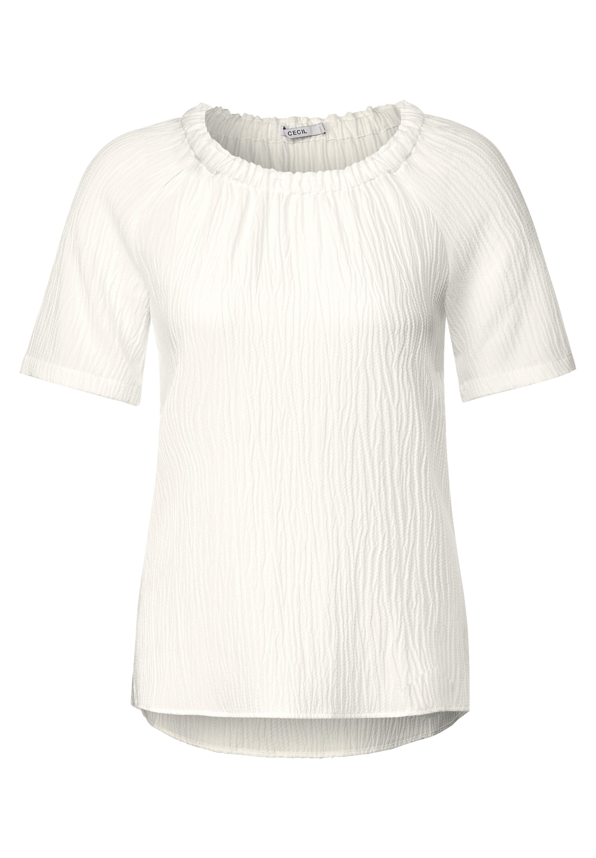 Unifarbene Struktur Bluse