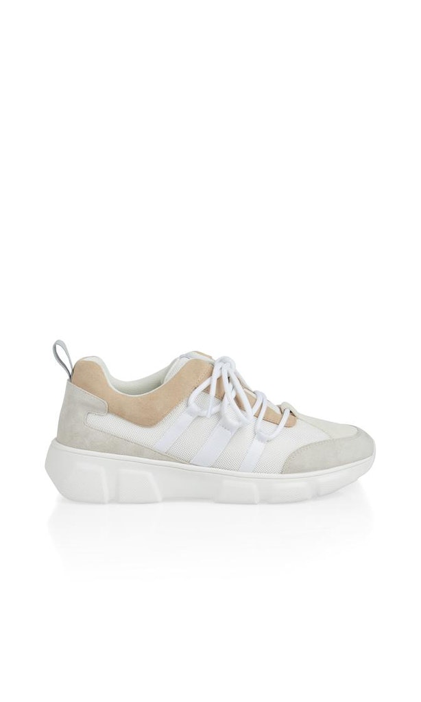 Sneaker mit Mesh und Veloursleder