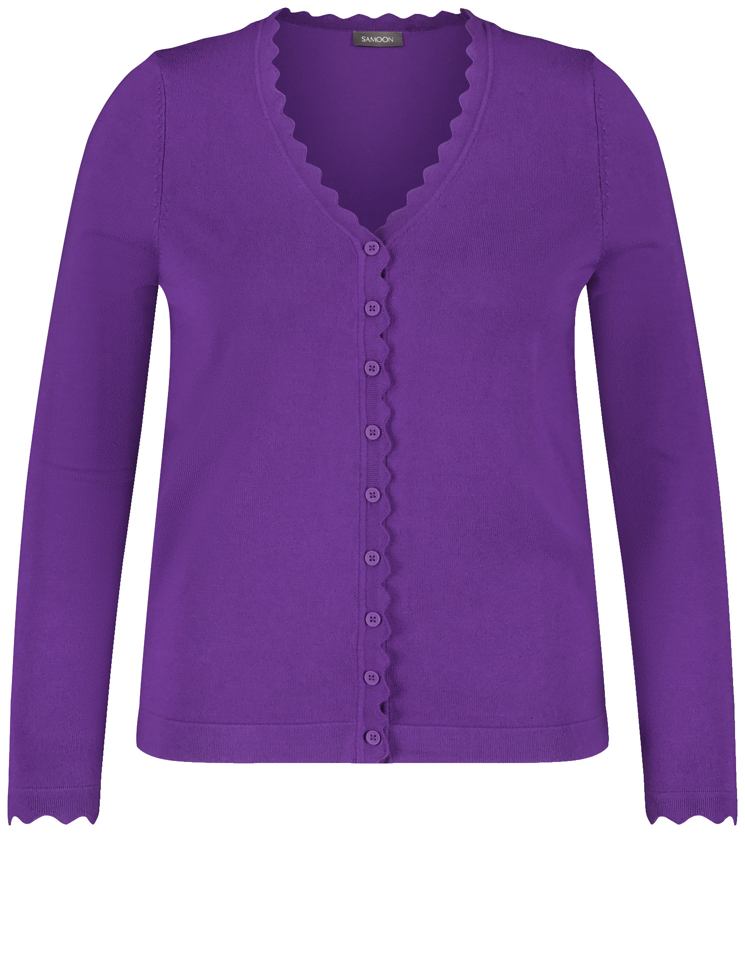 Basic Strickjacke mit Wellenkanten