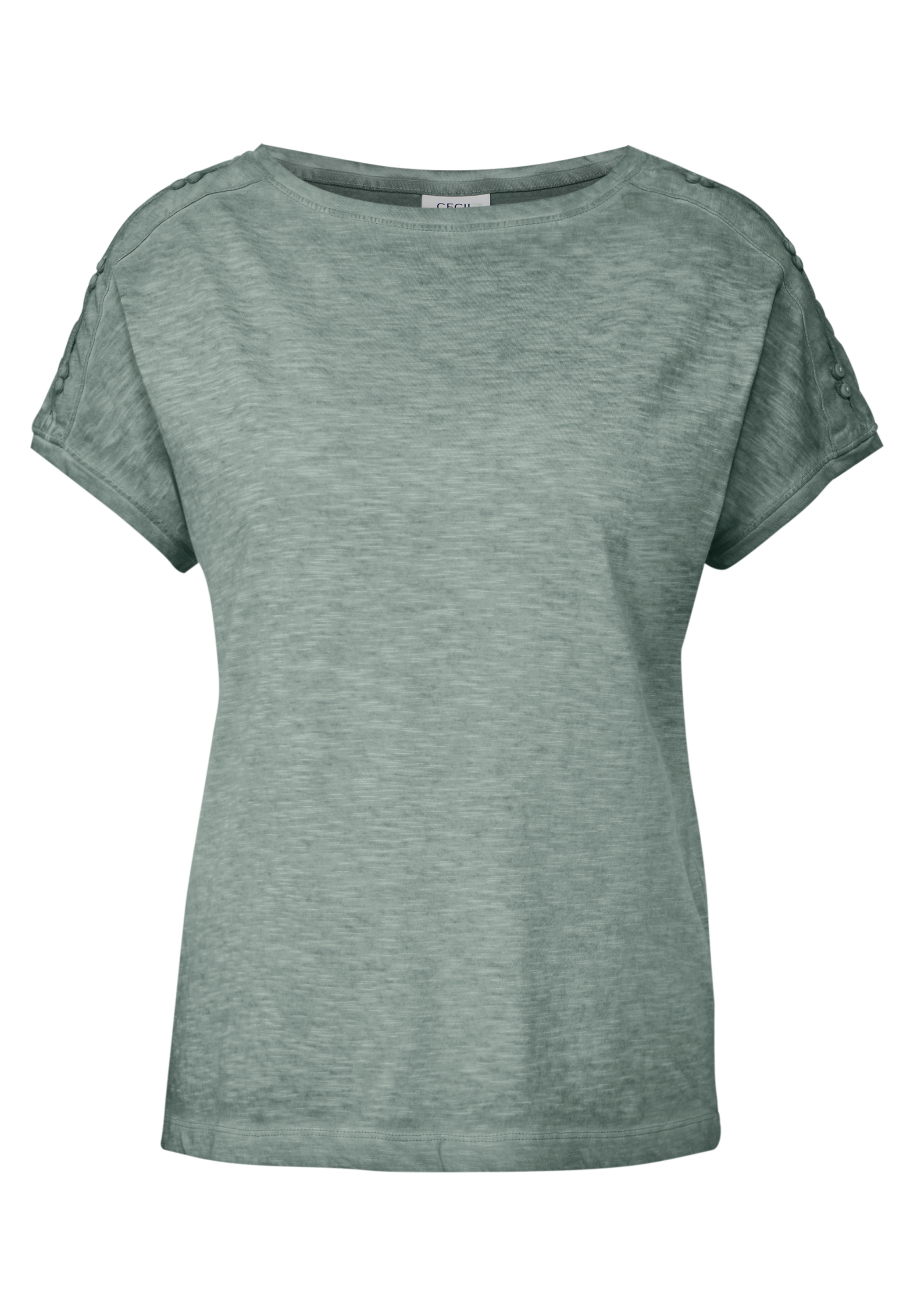 T-Shirt mit Knopfdetail