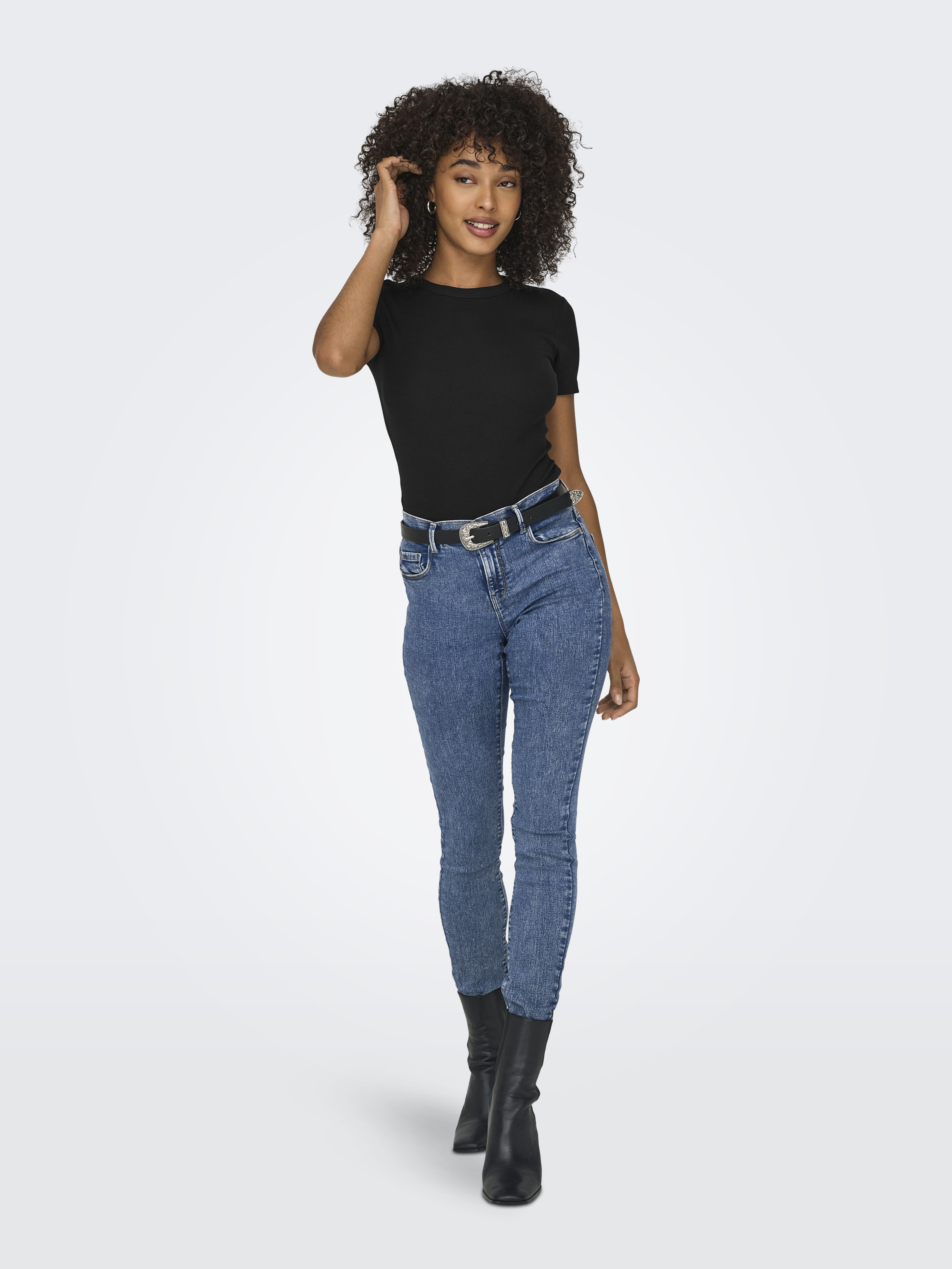 ONLEASY S/S O-NECK TOP BOX JRS