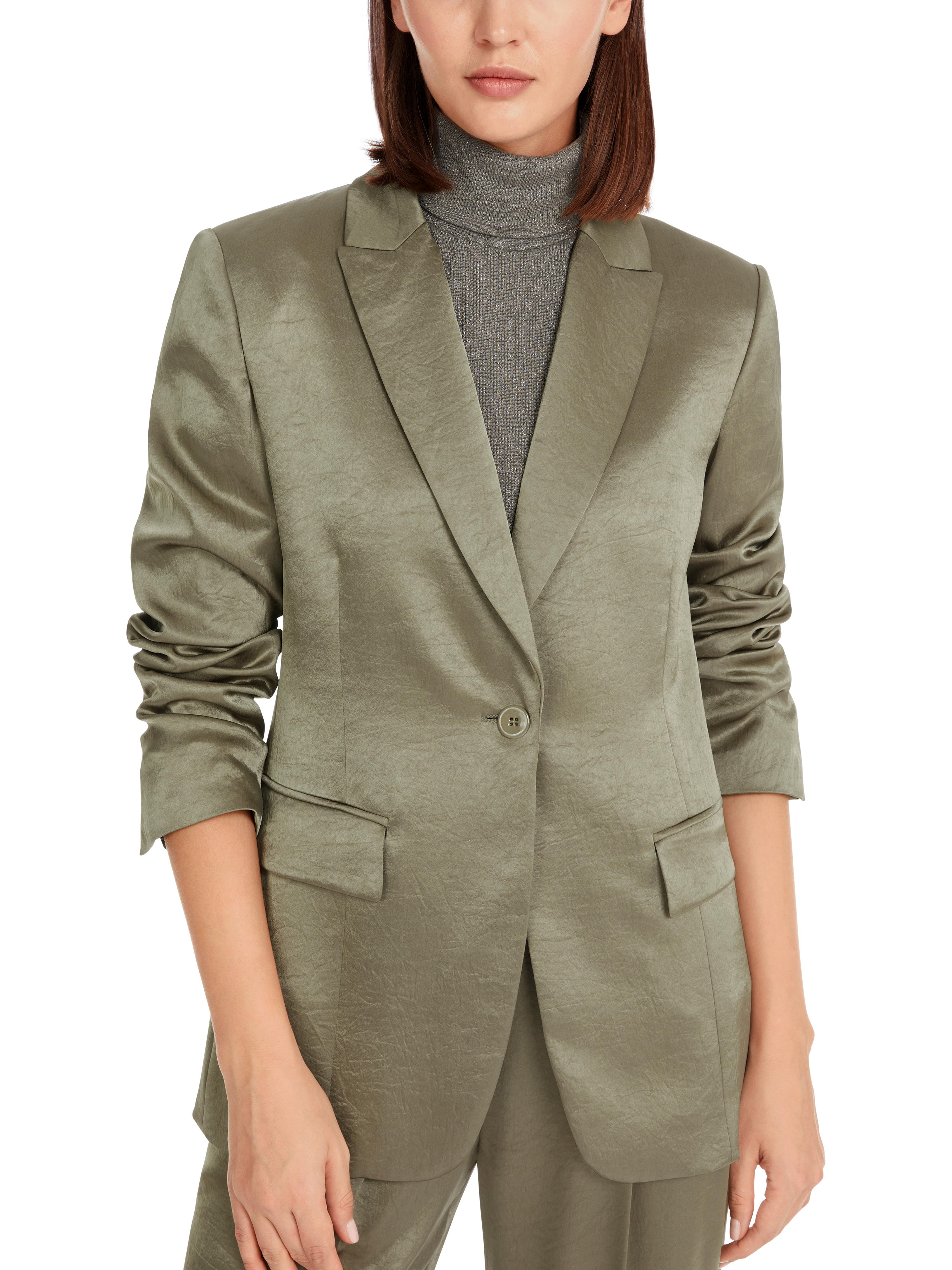 Blazer aus gehämmertem Satin