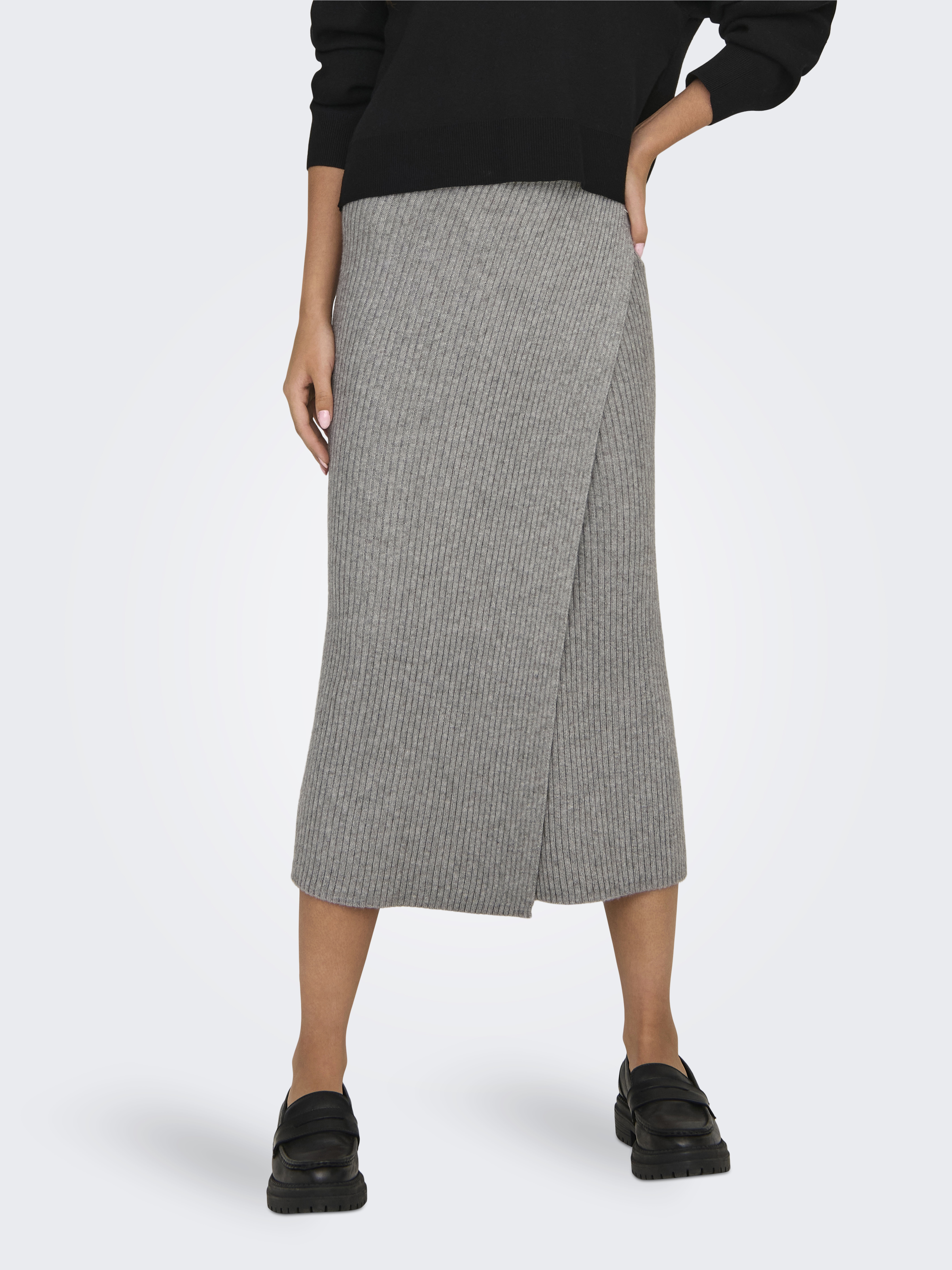 ONLKATIA MIDI WRAP SKIRT CC KNT