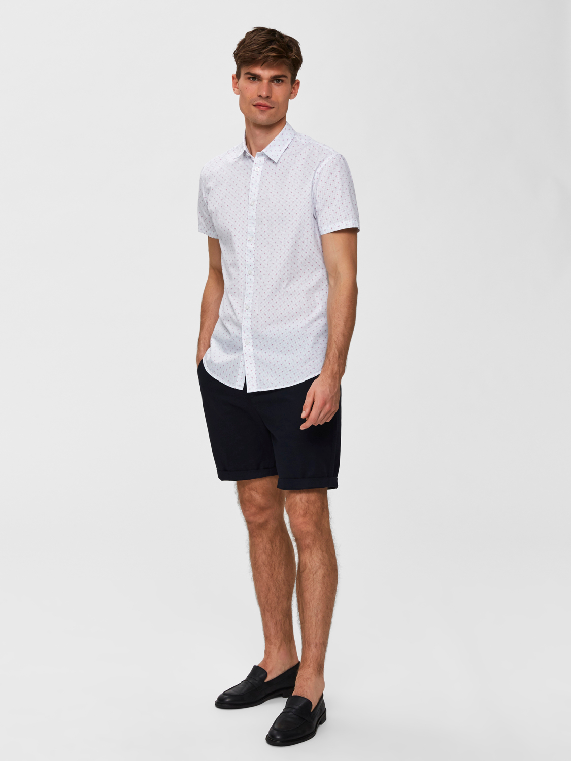 SLHSLIMCHRIS-SUMMER SHIRT SS MIX B