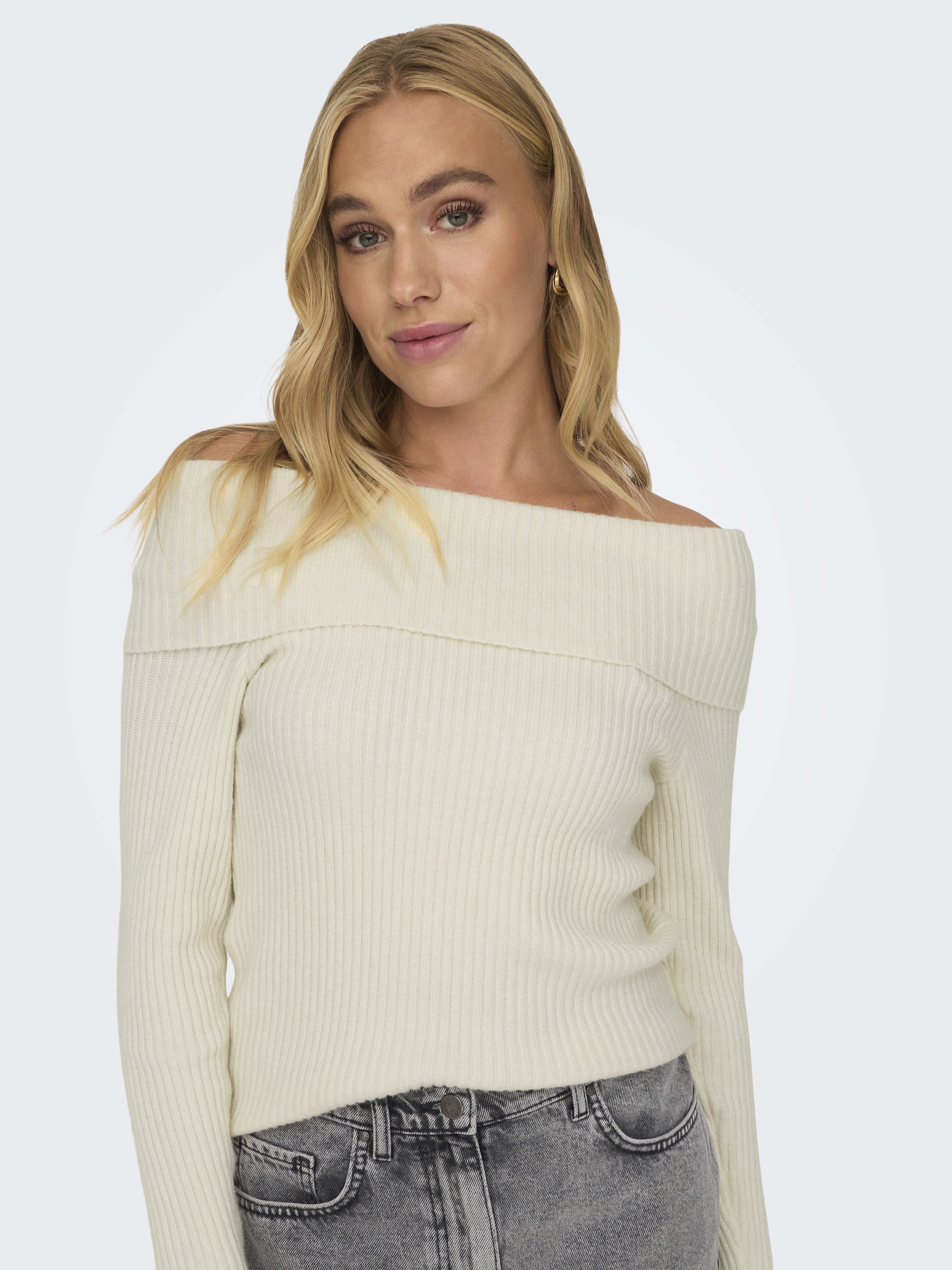 ONLKATIA LS OFF SHOULDER KNT NOOS
