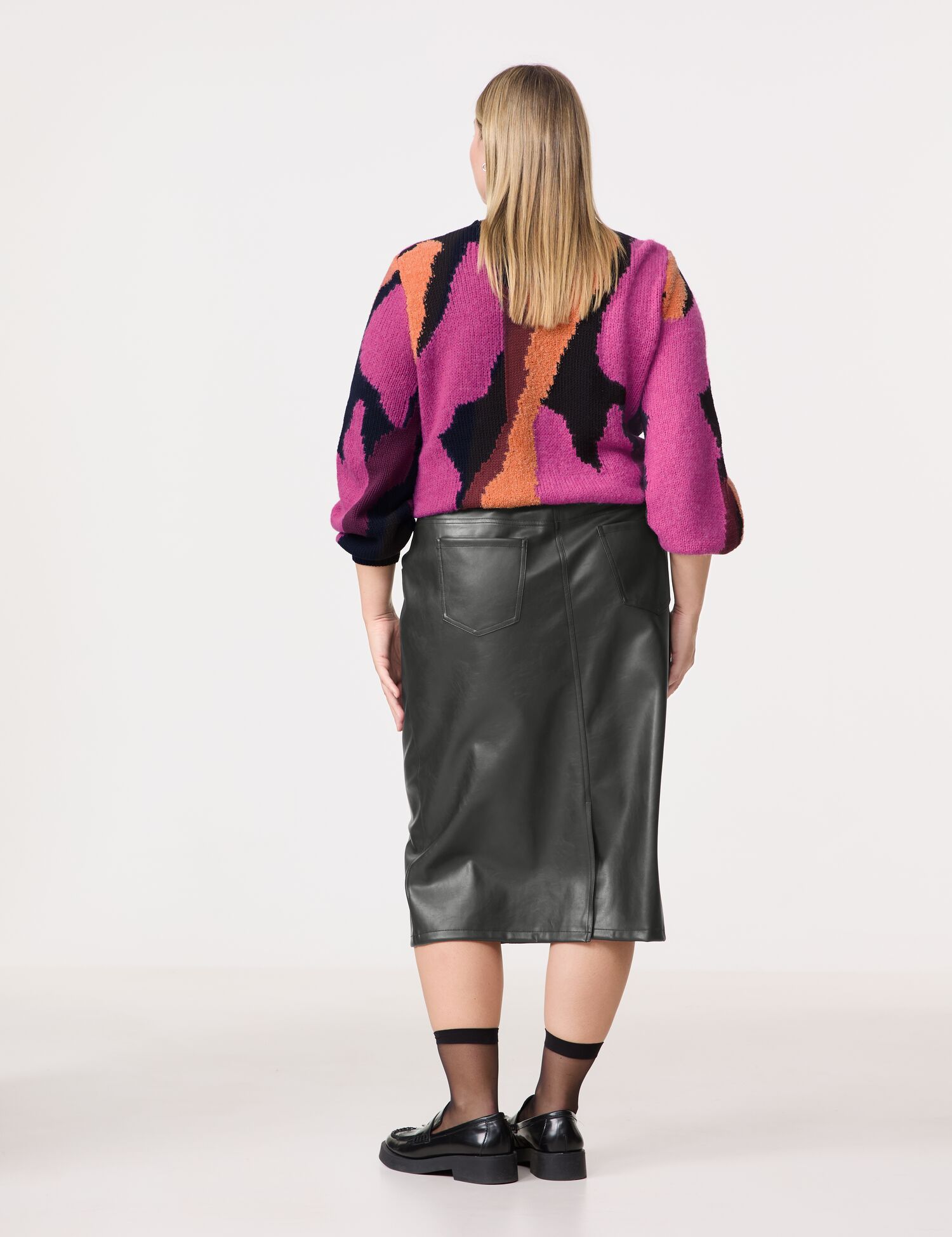 Midirock in Leder-Optik