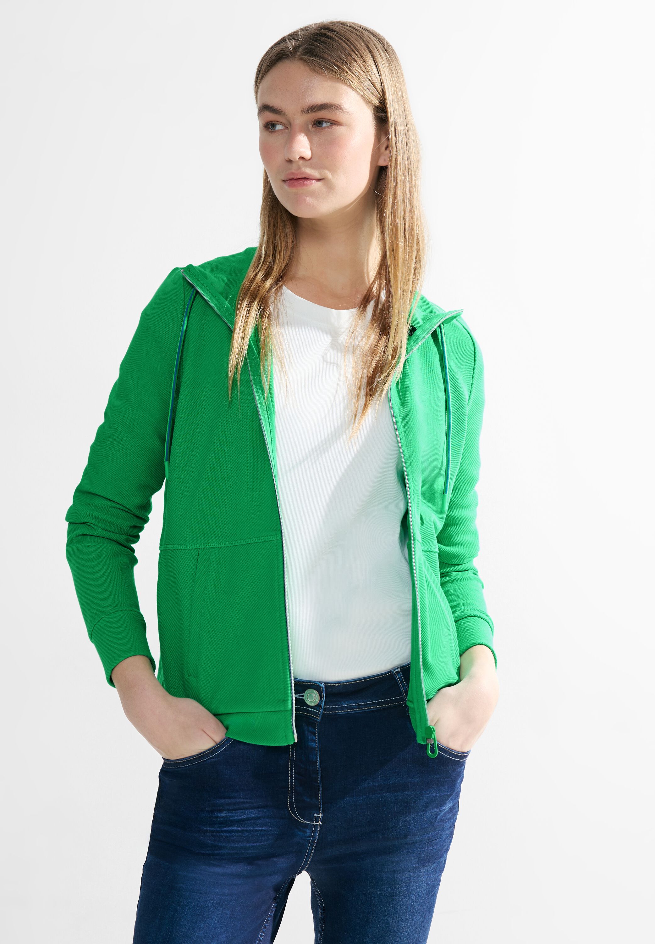 Twill Sweatjacke
