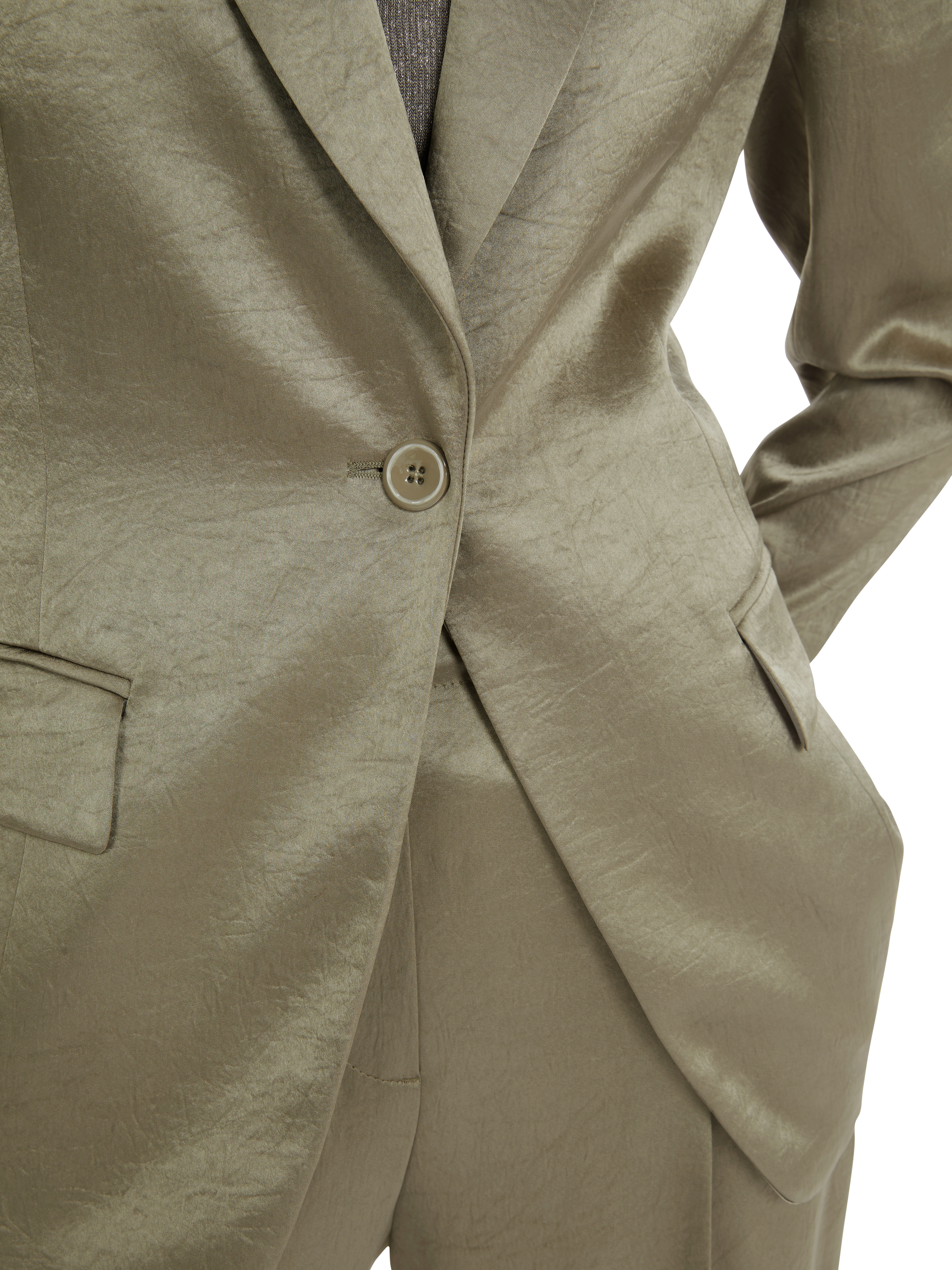 Blazer aus gehämmertem Satin
