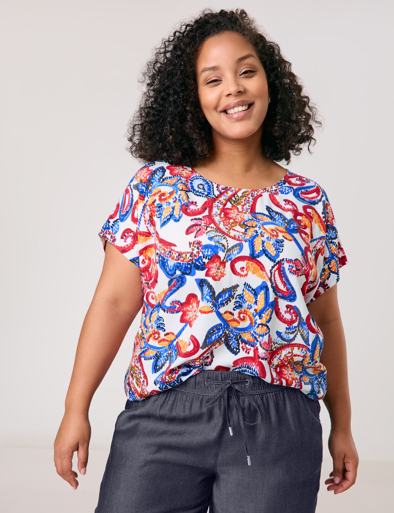 Blusenshirt mit Paisley-Print