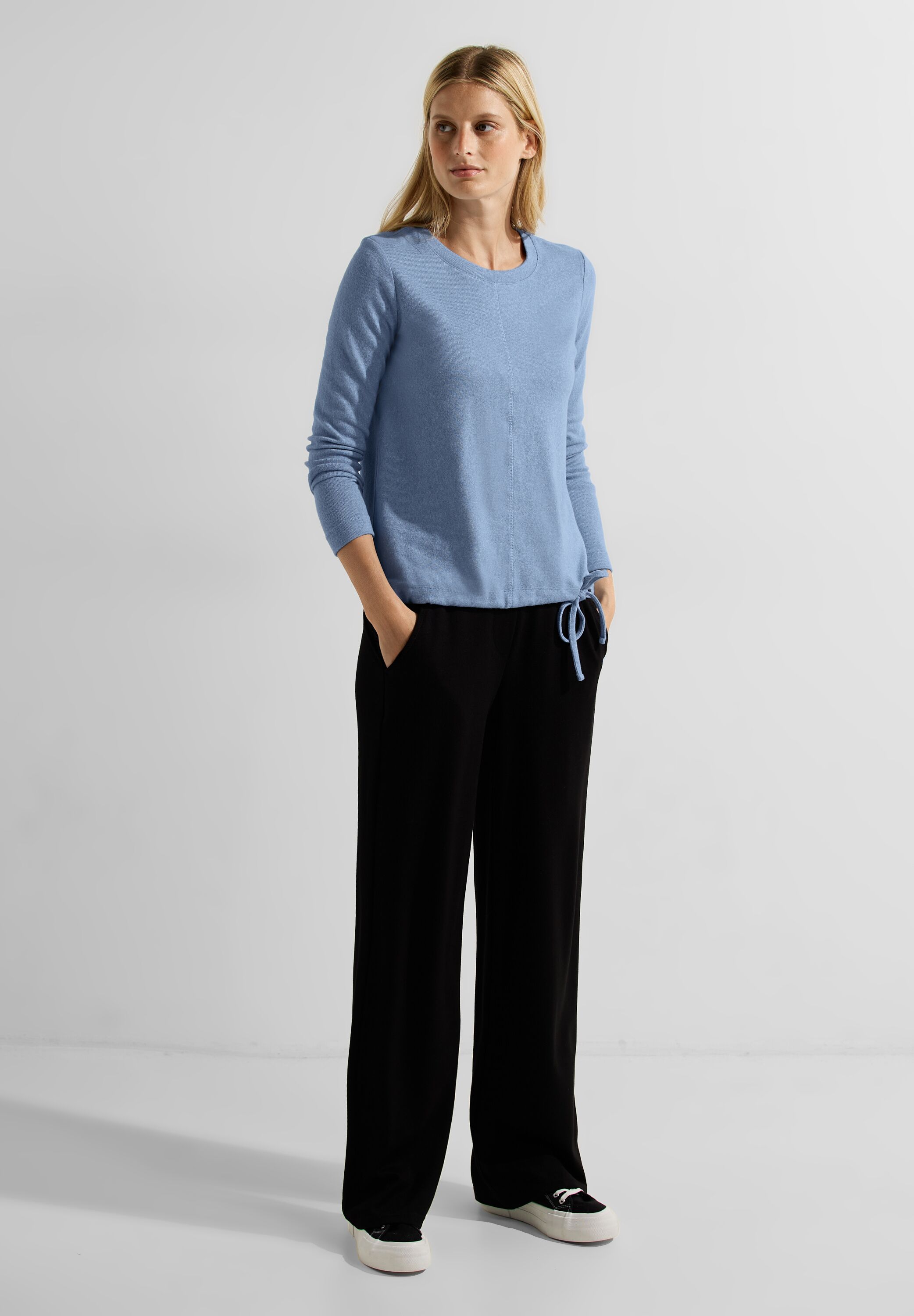 Cosy Melange Langarmshirt