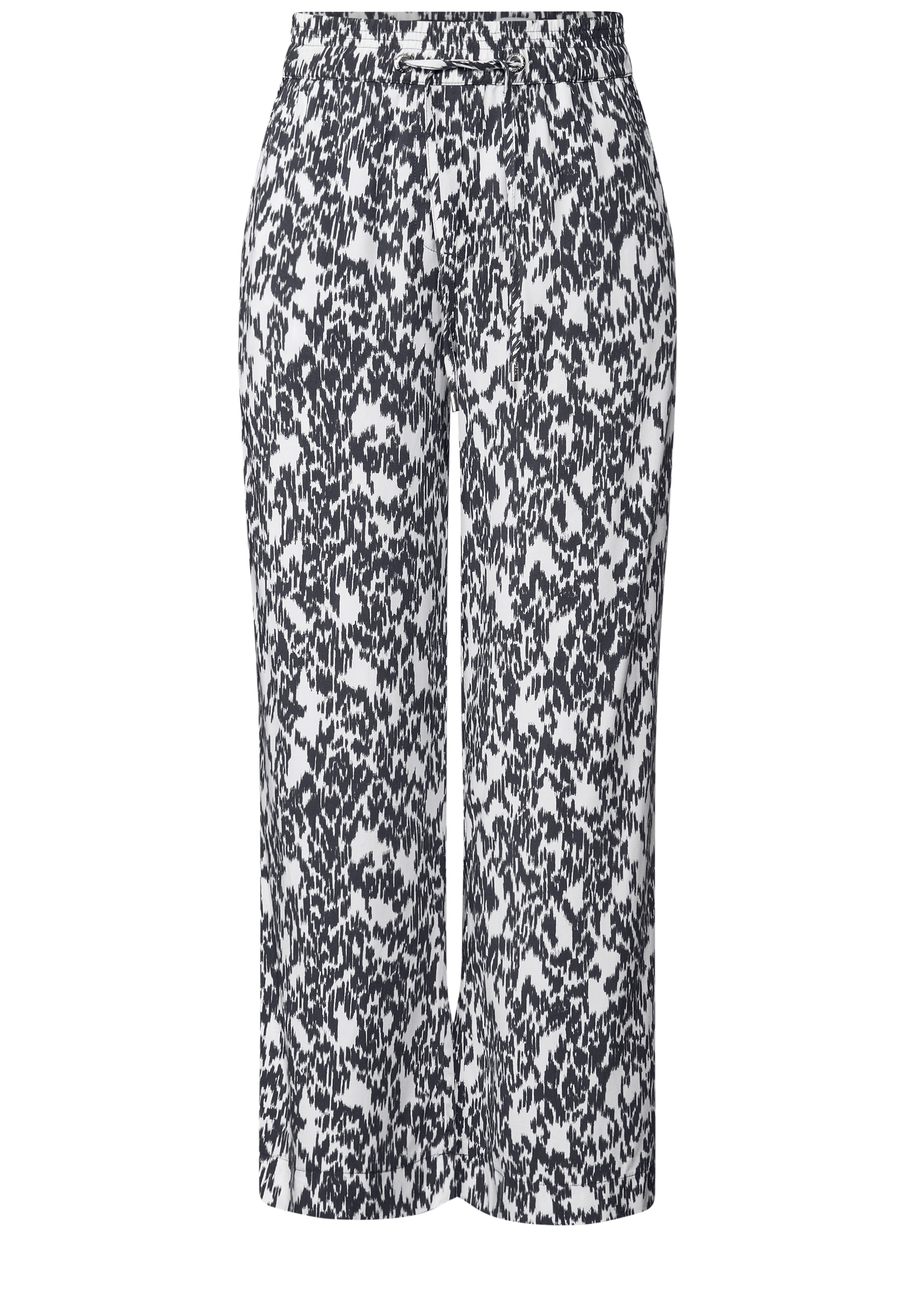 Gemusterte Wide Leg Hose