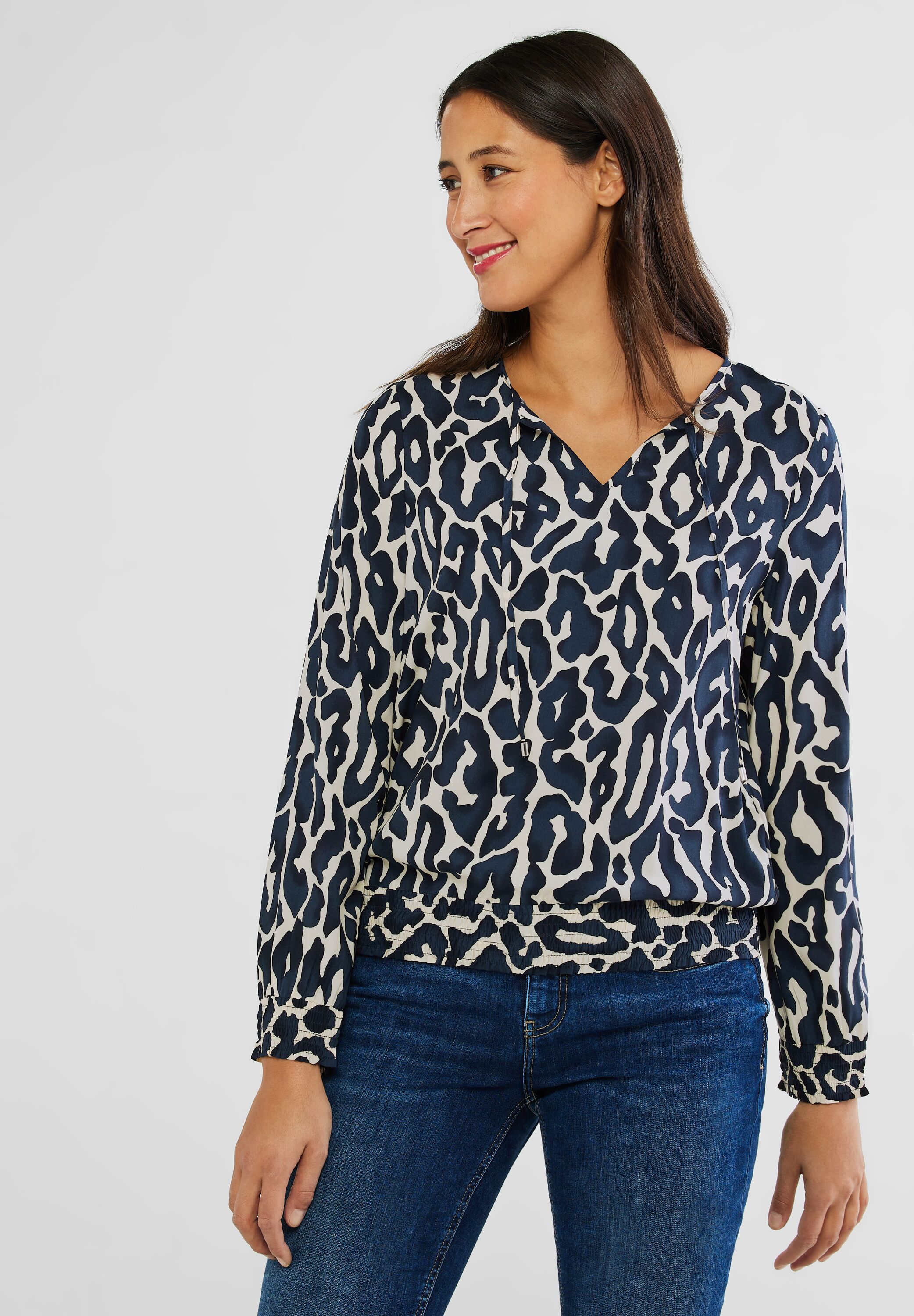 Tunikabluse mit Leo Print