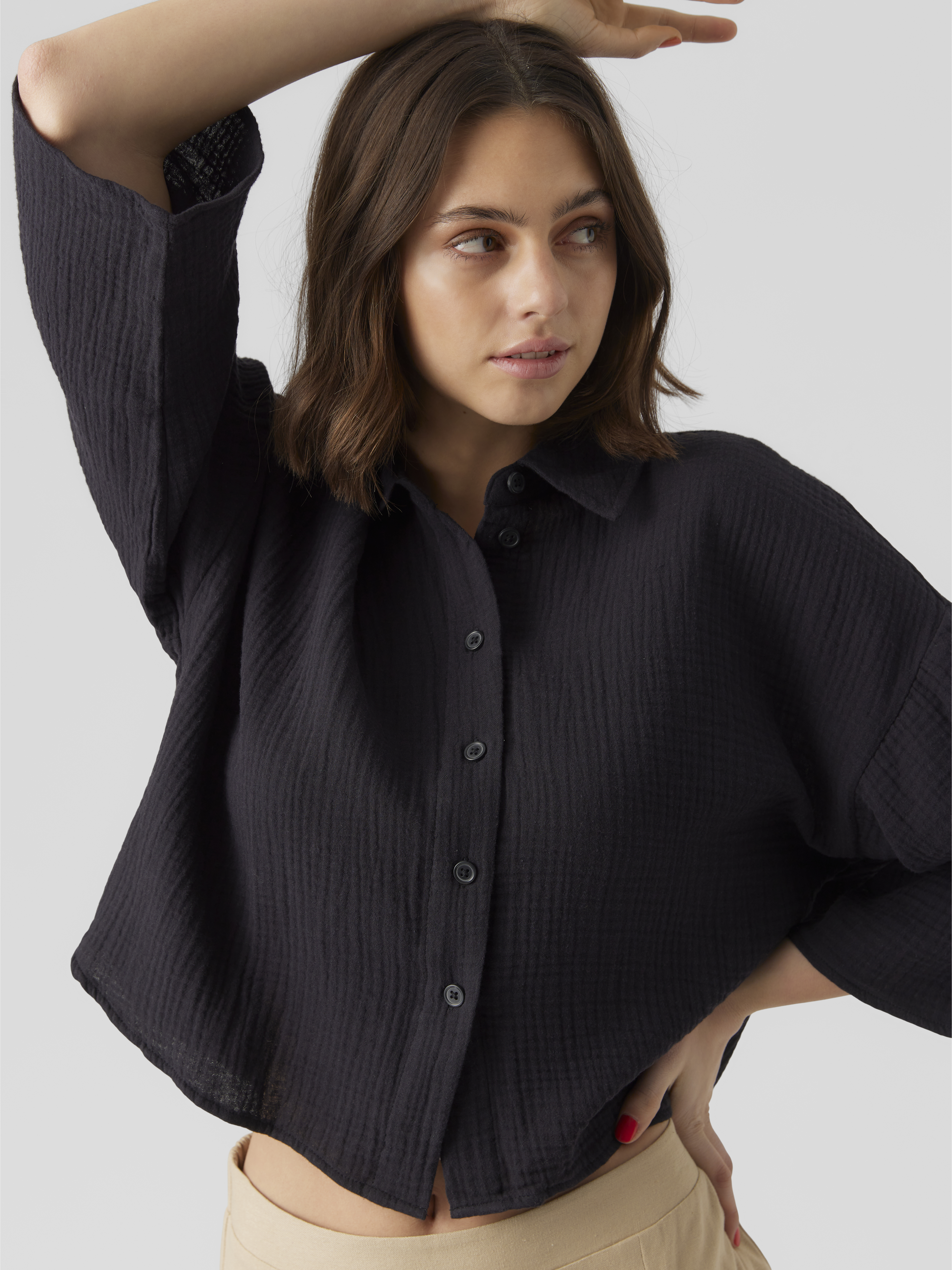 VMNATALI CROP SHIRT WVN GA NOOS