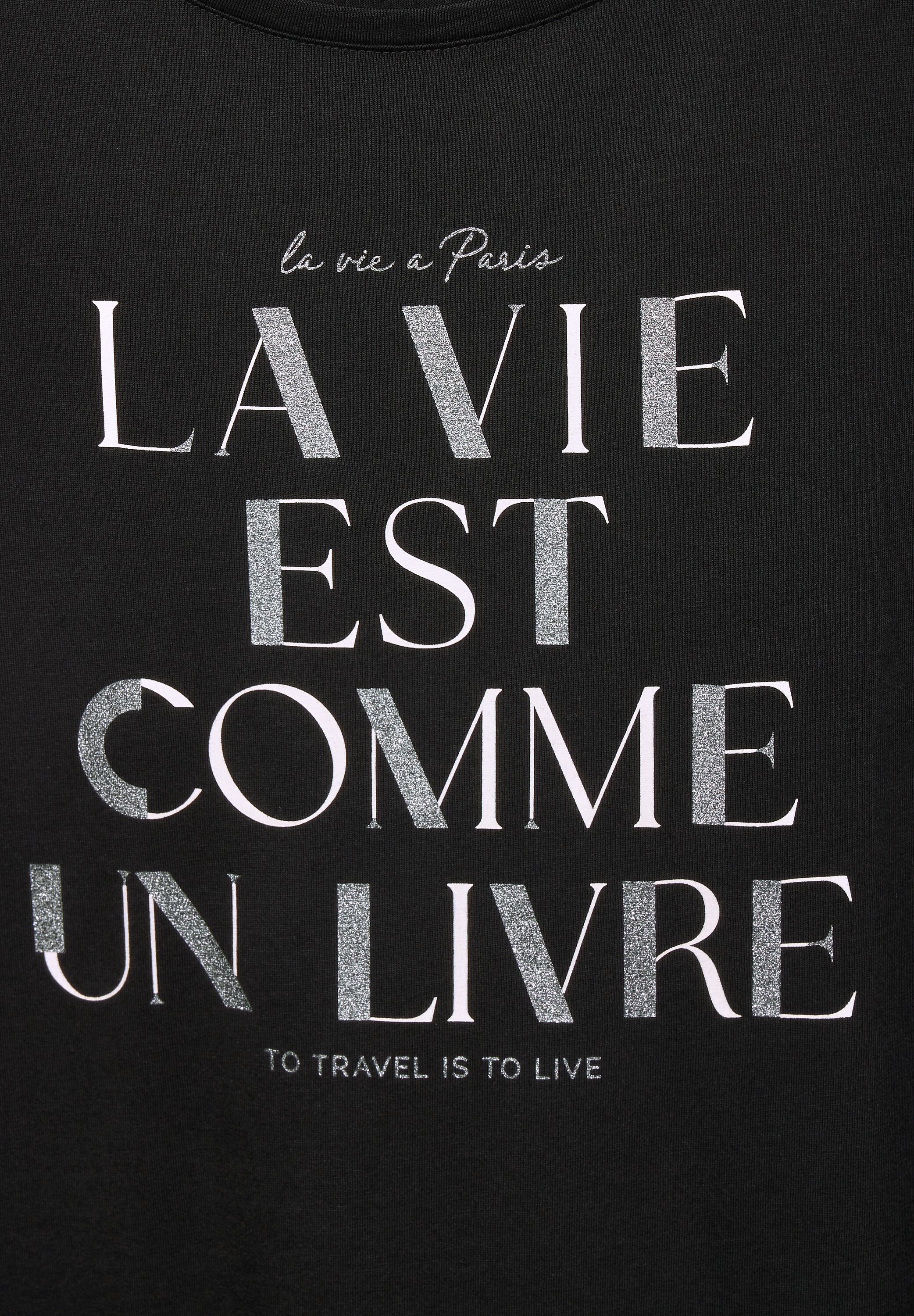 Wording Partprint Shirt