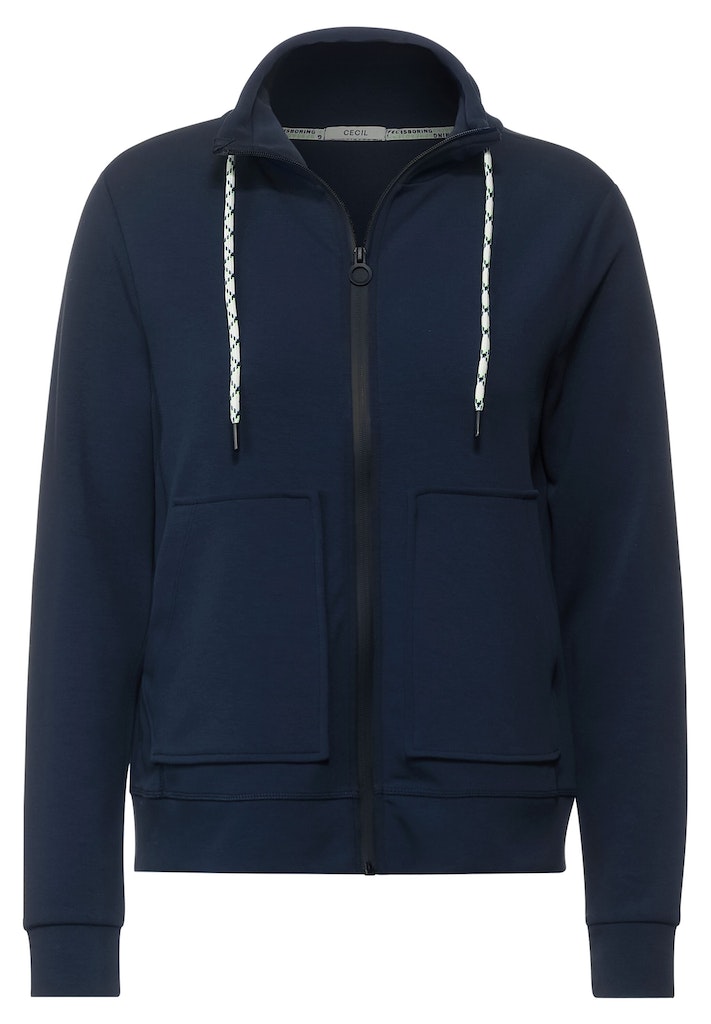Sweatjacke mit Stehkragen