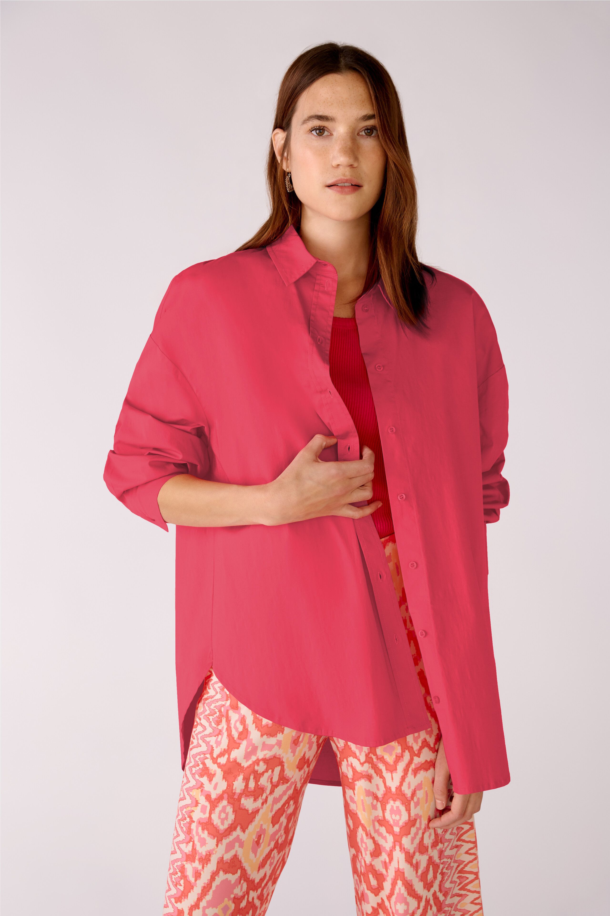 Hemdbluse in Baumwoll-Stretch-Qualität