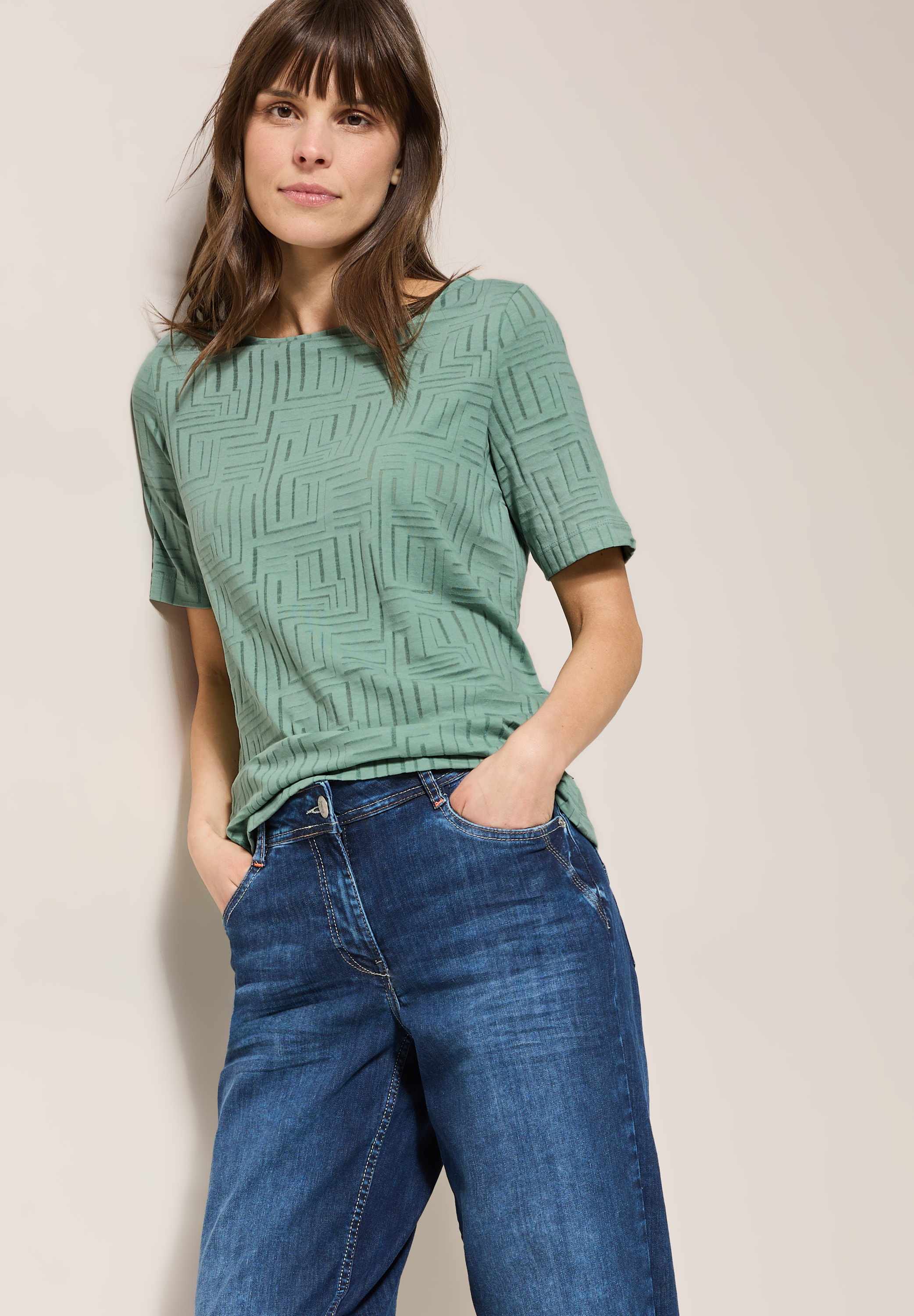 T-Shirt in Ausbrenner-Optik