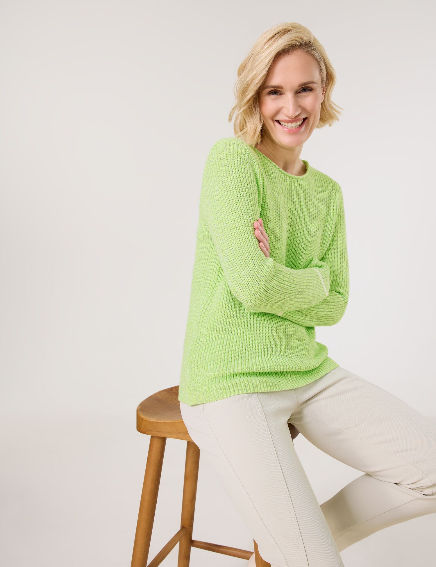 Pullover in Mouline-Optik