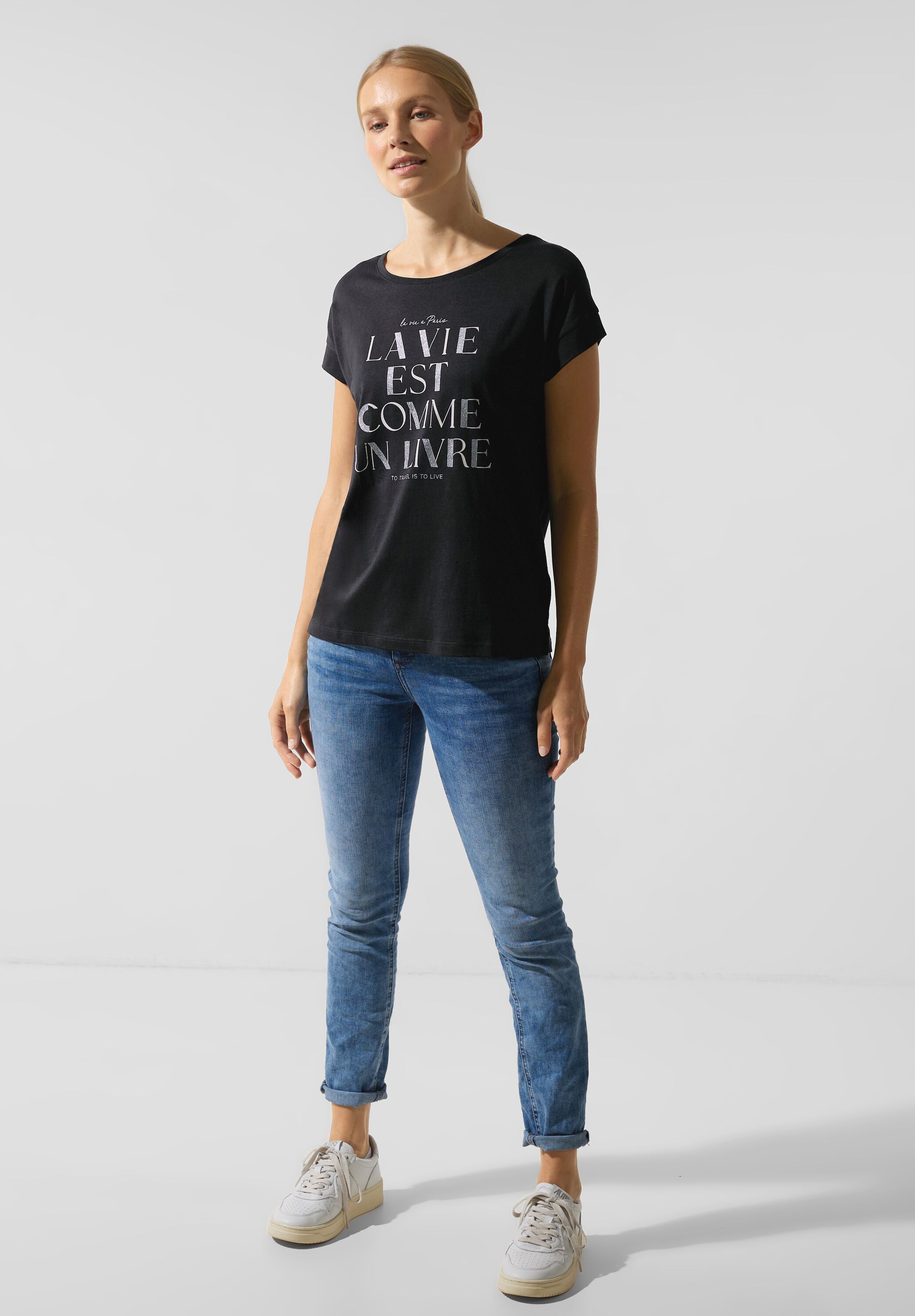 Wording Partprint Shirt