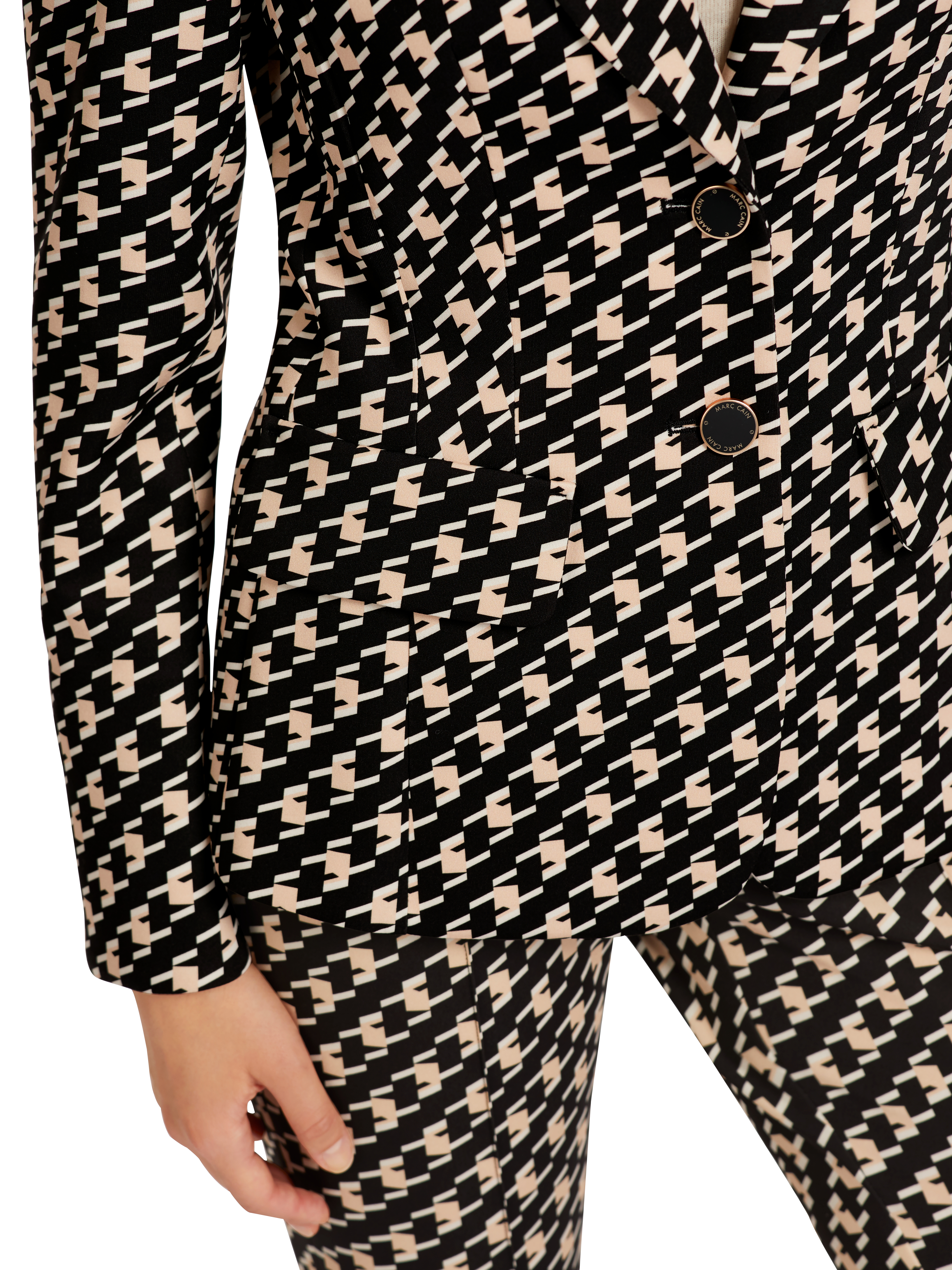 Klassischer Blazer mit Pepitamuster