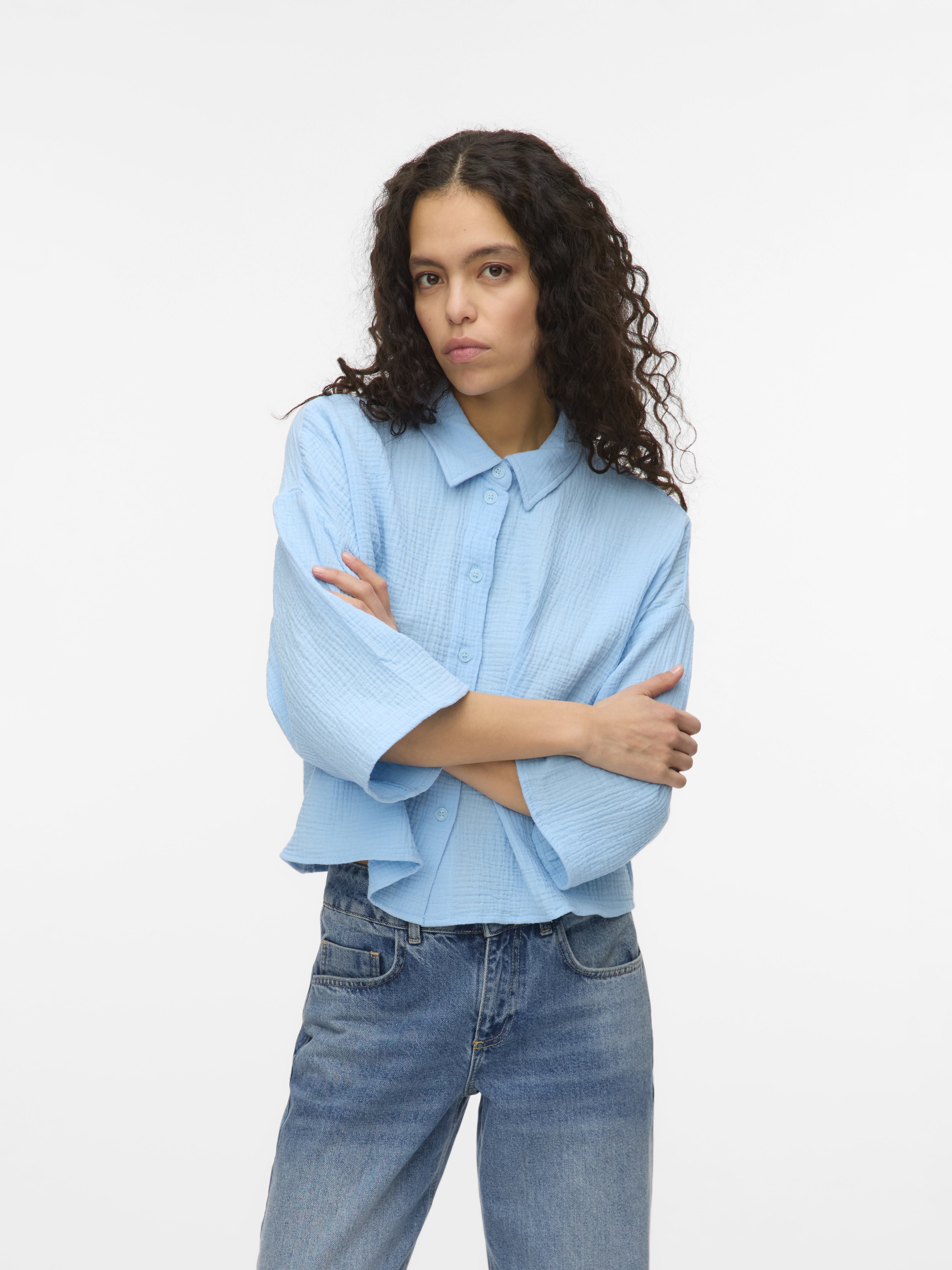 VMNATALI CROP SHIRT WVN GA NOOS