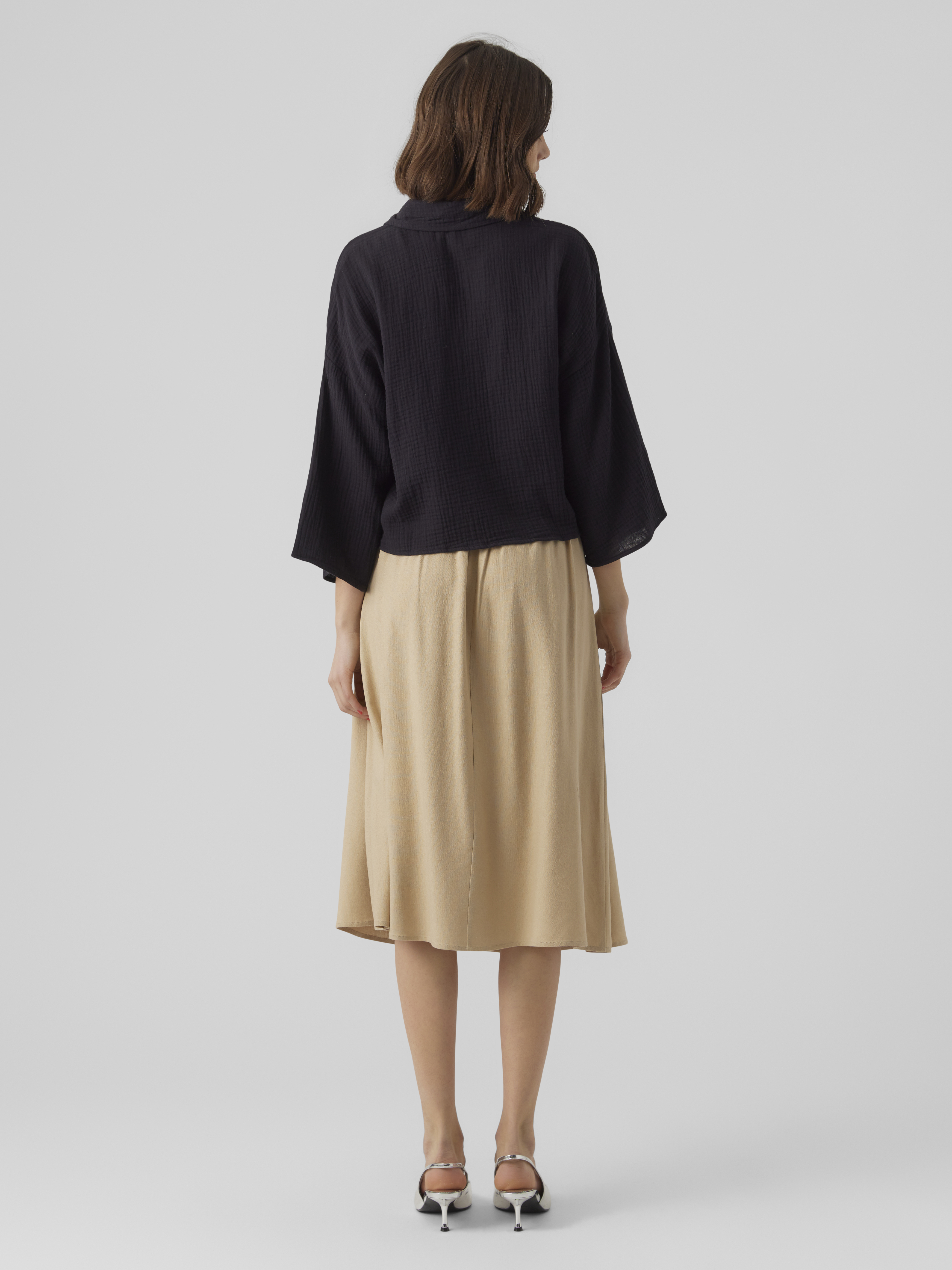 VMNATALI CROP SHIRT WVN GA NOOS
