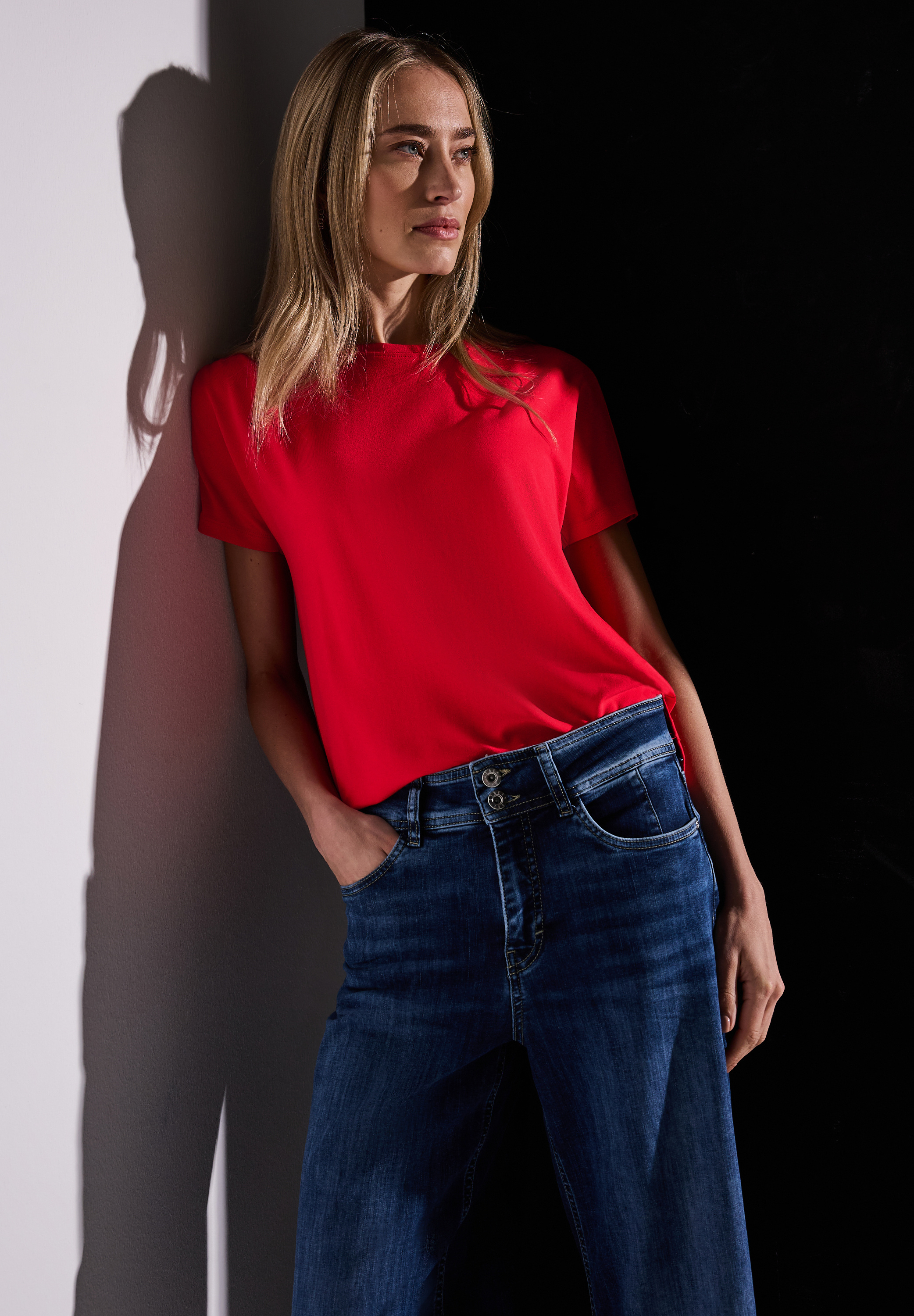 Shirt in Unifarbe