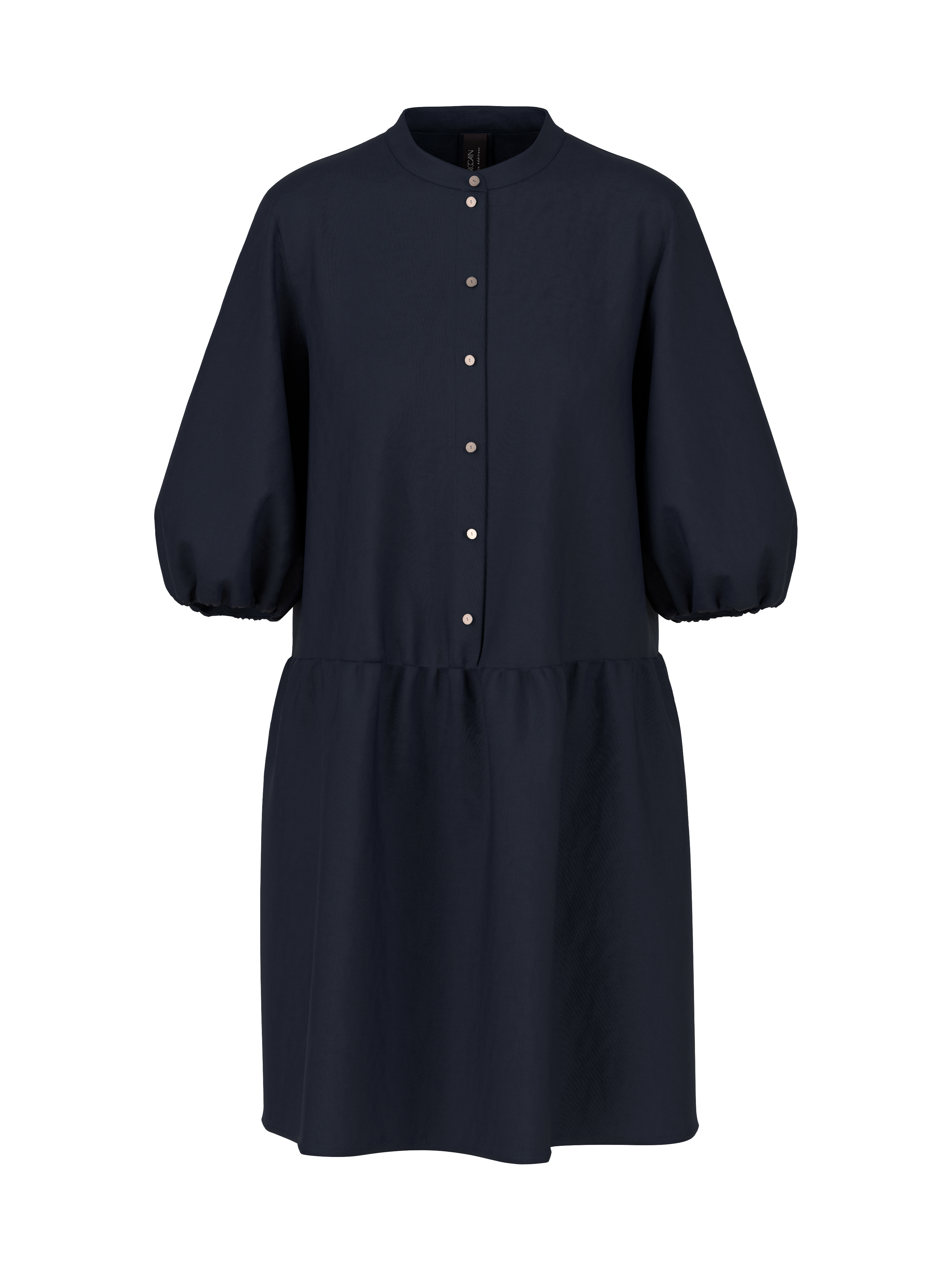 Uni Hemdblusenkleid in Baumwolle