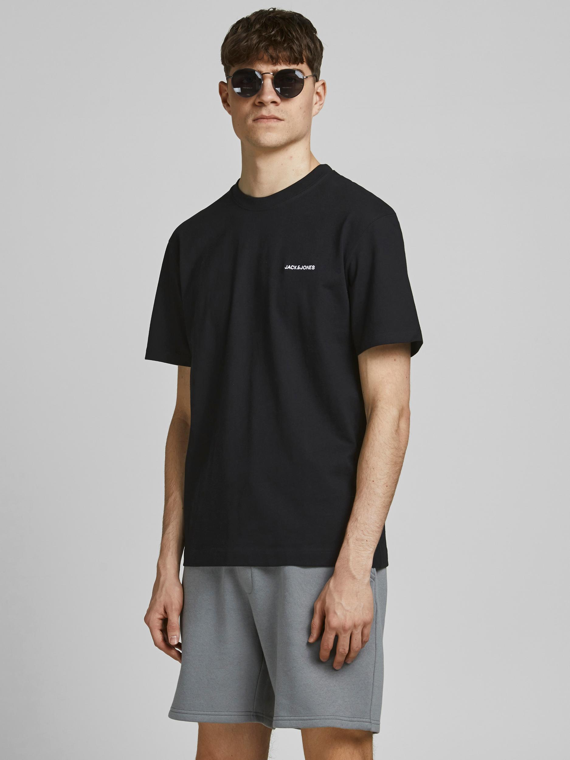 JJERELAXED CORP EMB TEE SS O-NECK NOOS