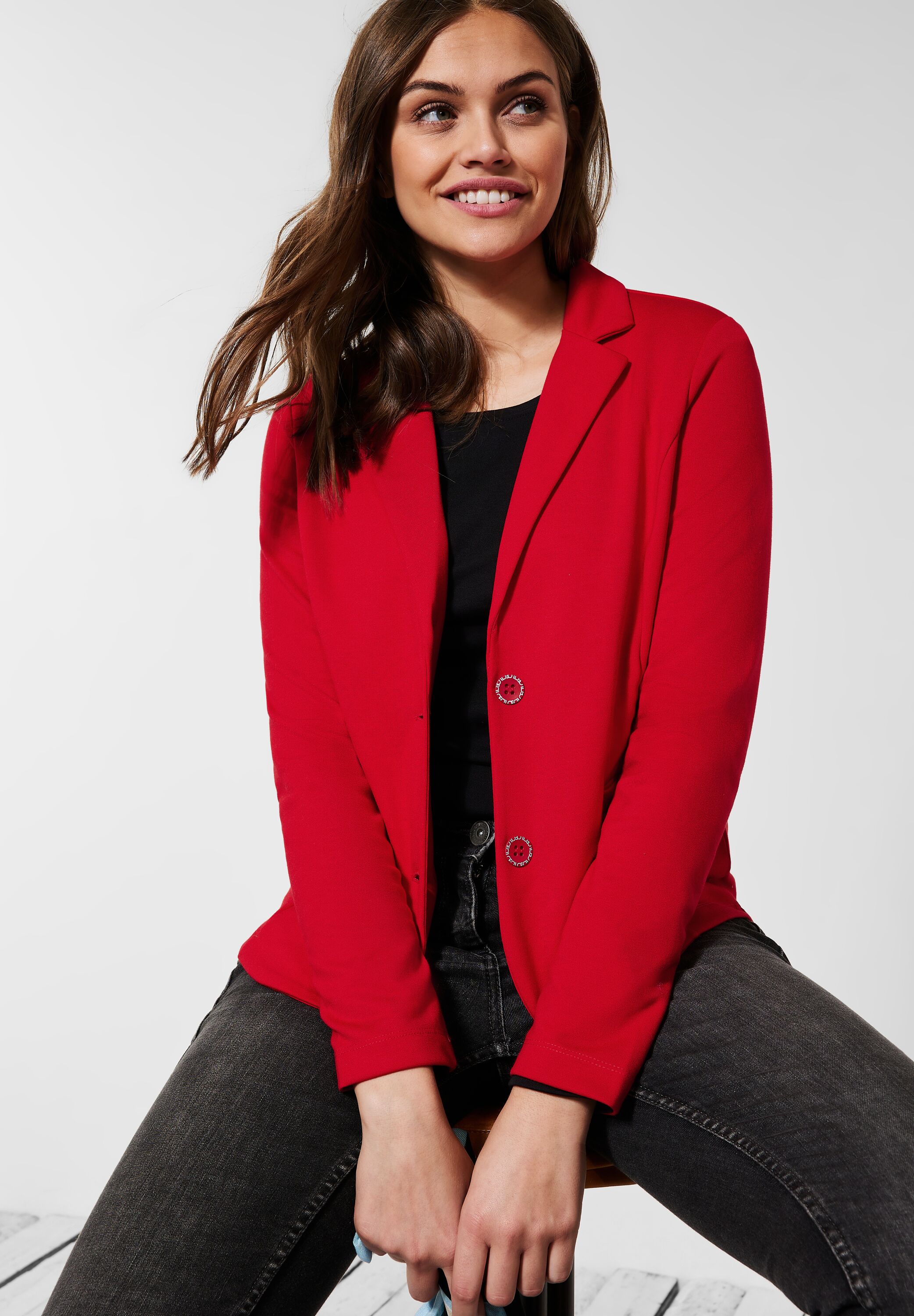Basic Blazer in Unifarbe