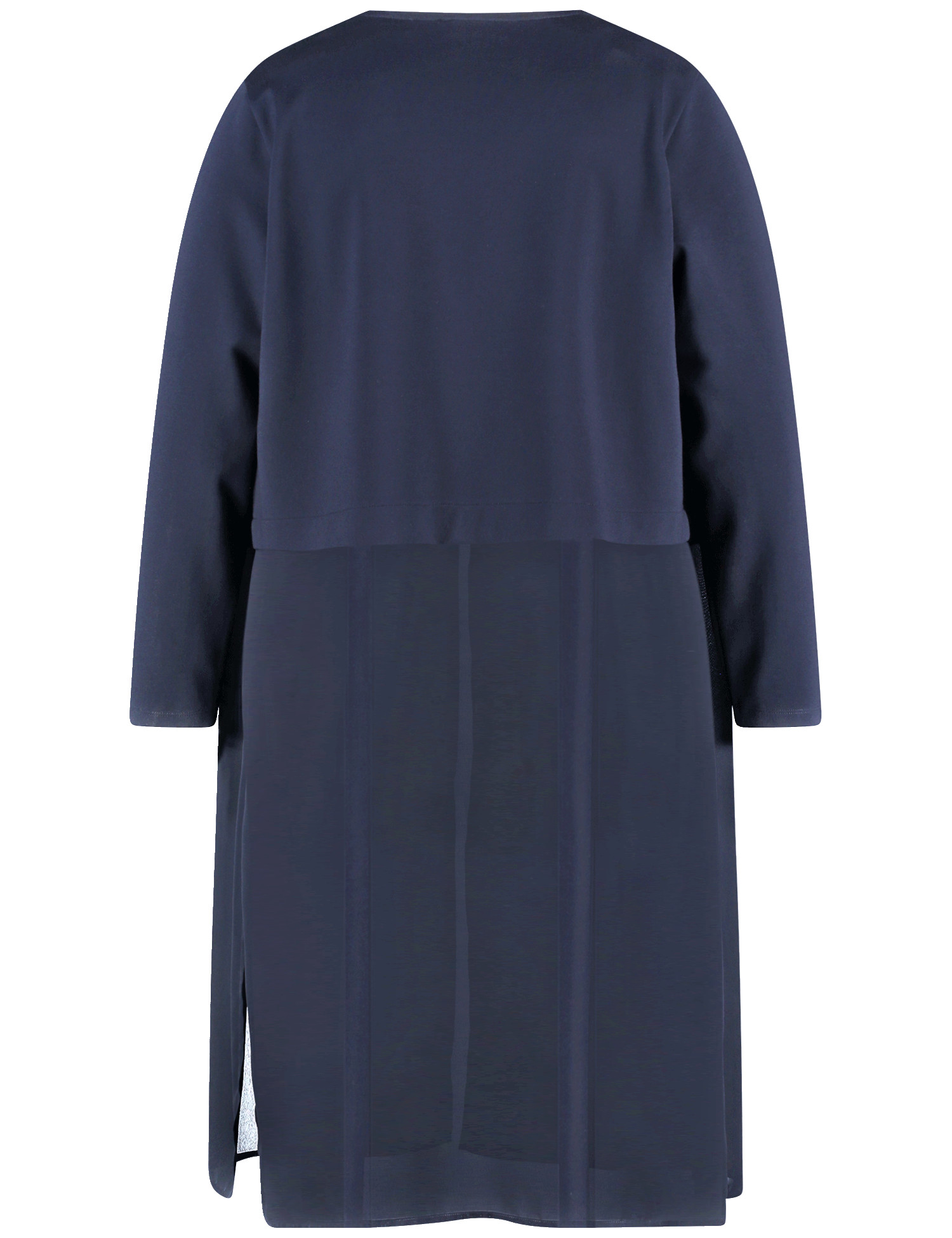 Longjacke mit Chiffon-Patch
