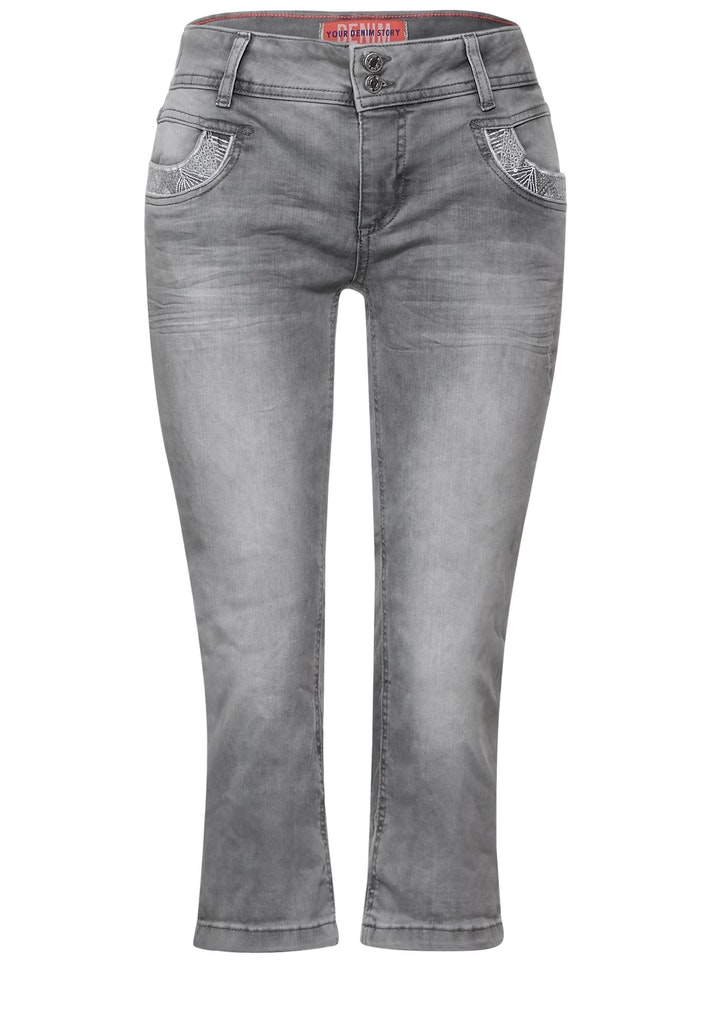3/4 Casual Fit Jeans in Grau
