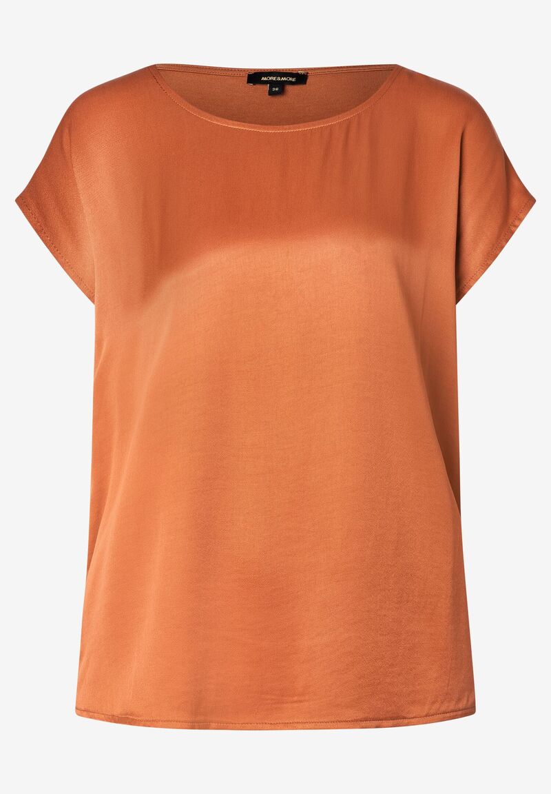 Shirt mit Satinfront  clay brown  Sommer-Kollektion