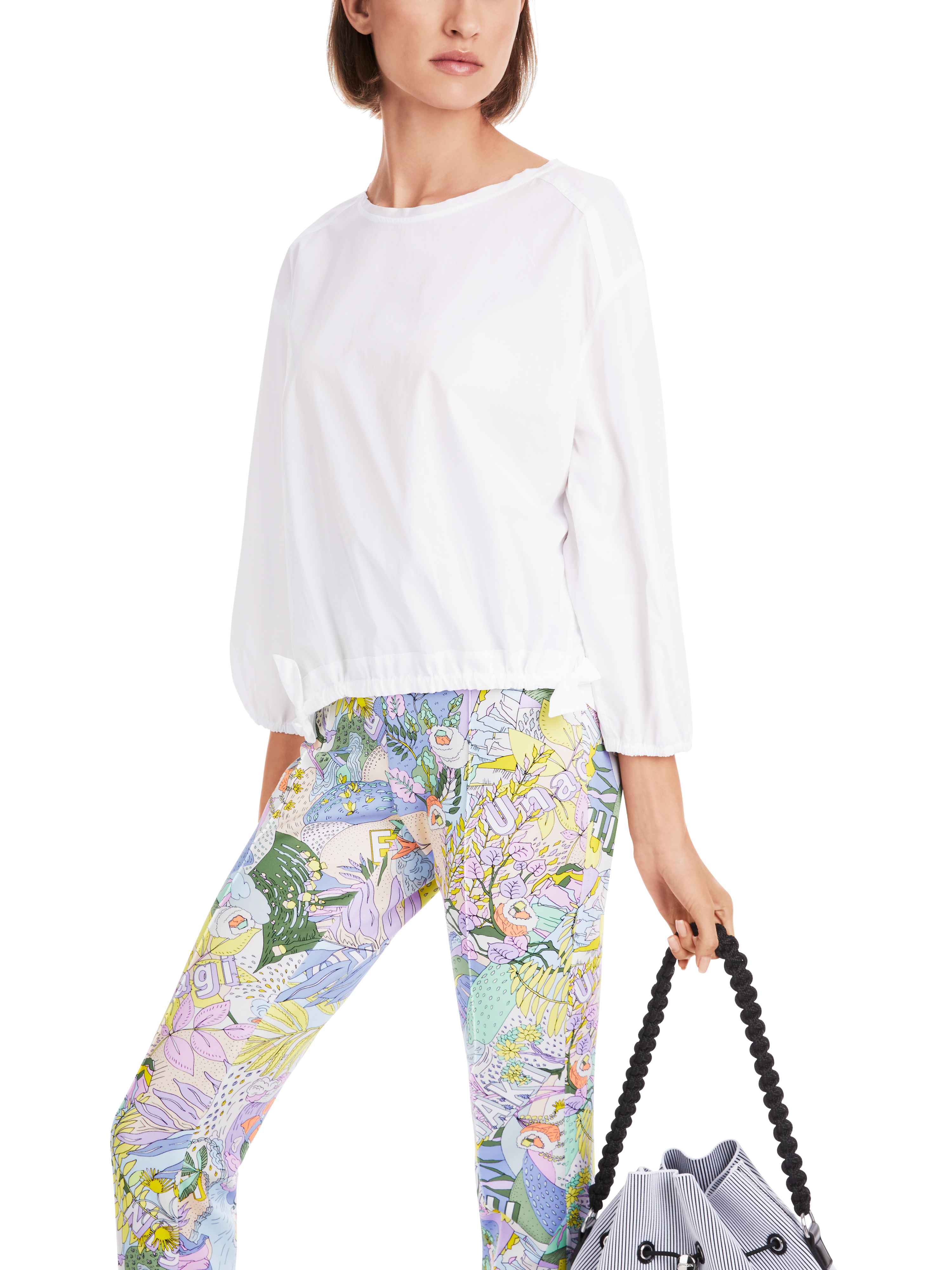 Lässige Baumwollbluse "Rethink Together"