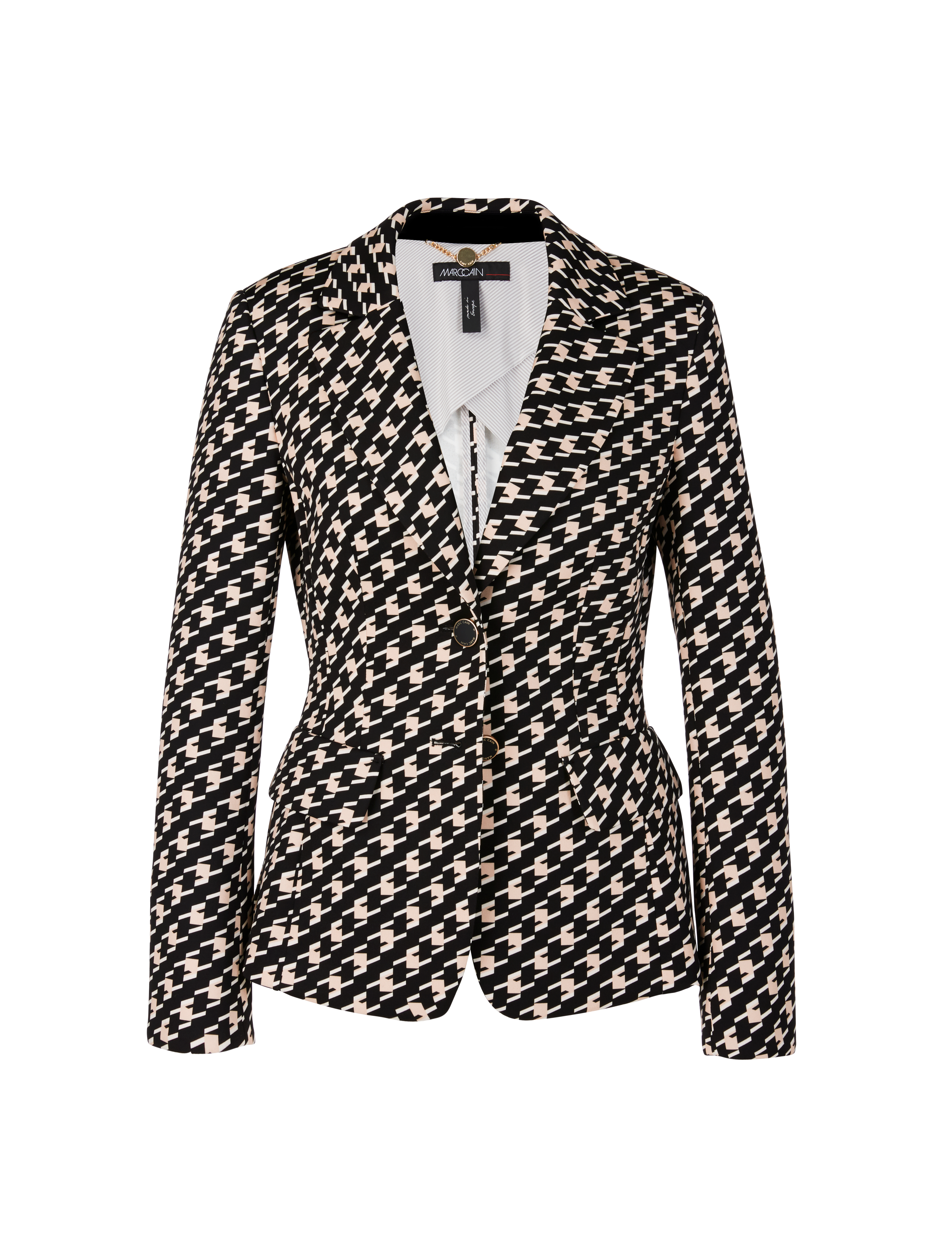 Klassischer Blazer mit Pepitamuster