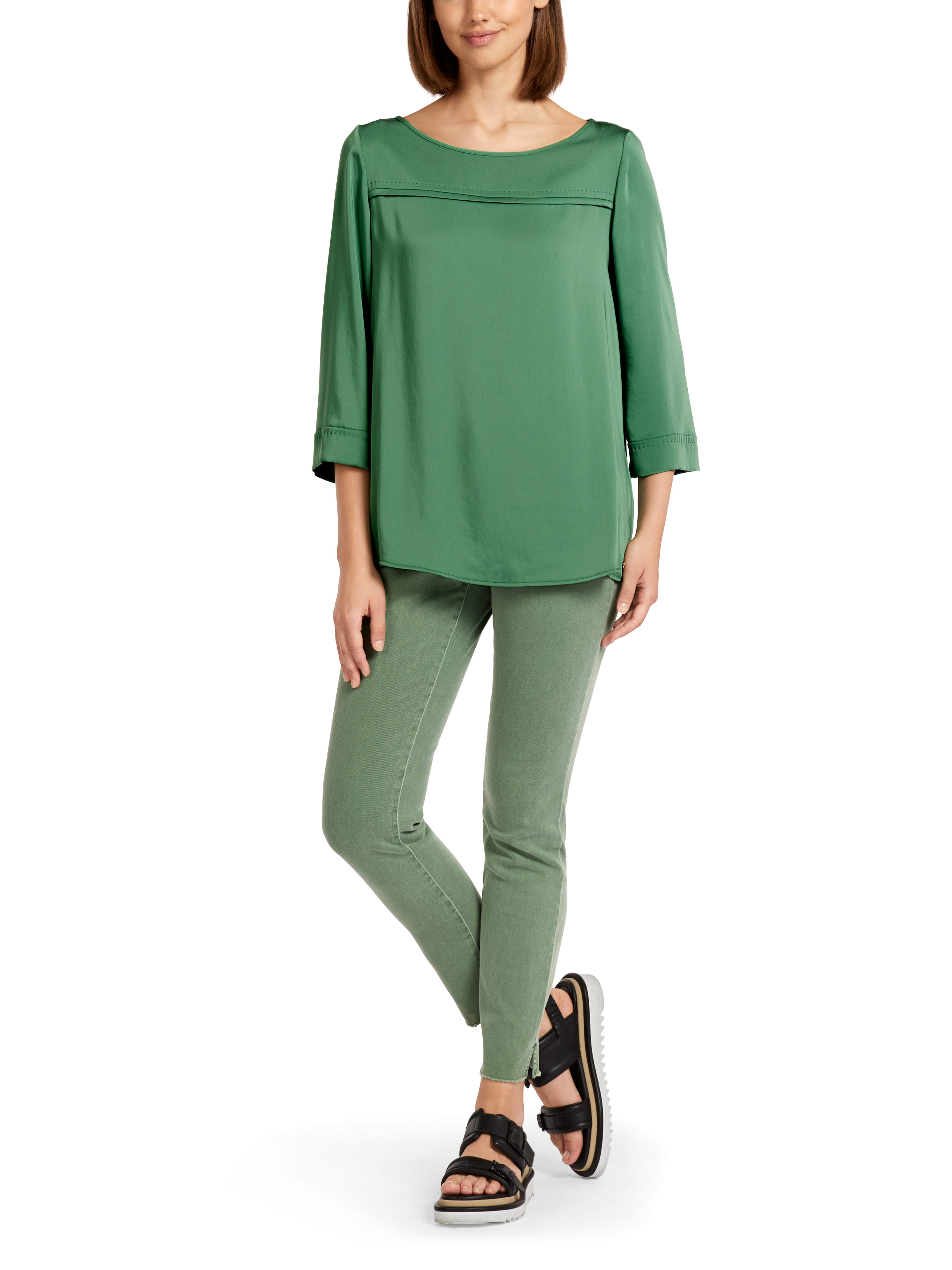Blusenshirt mit U-Boot-Ausschnitt