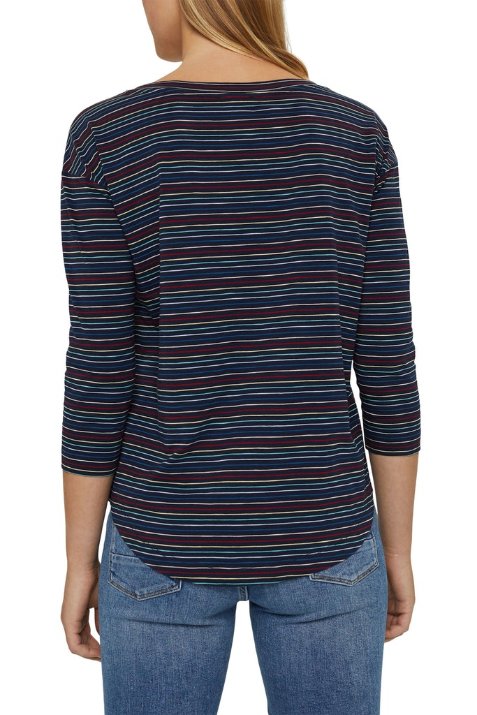 Longsleeve mit Streifen, 100% Bio-Baumwolle