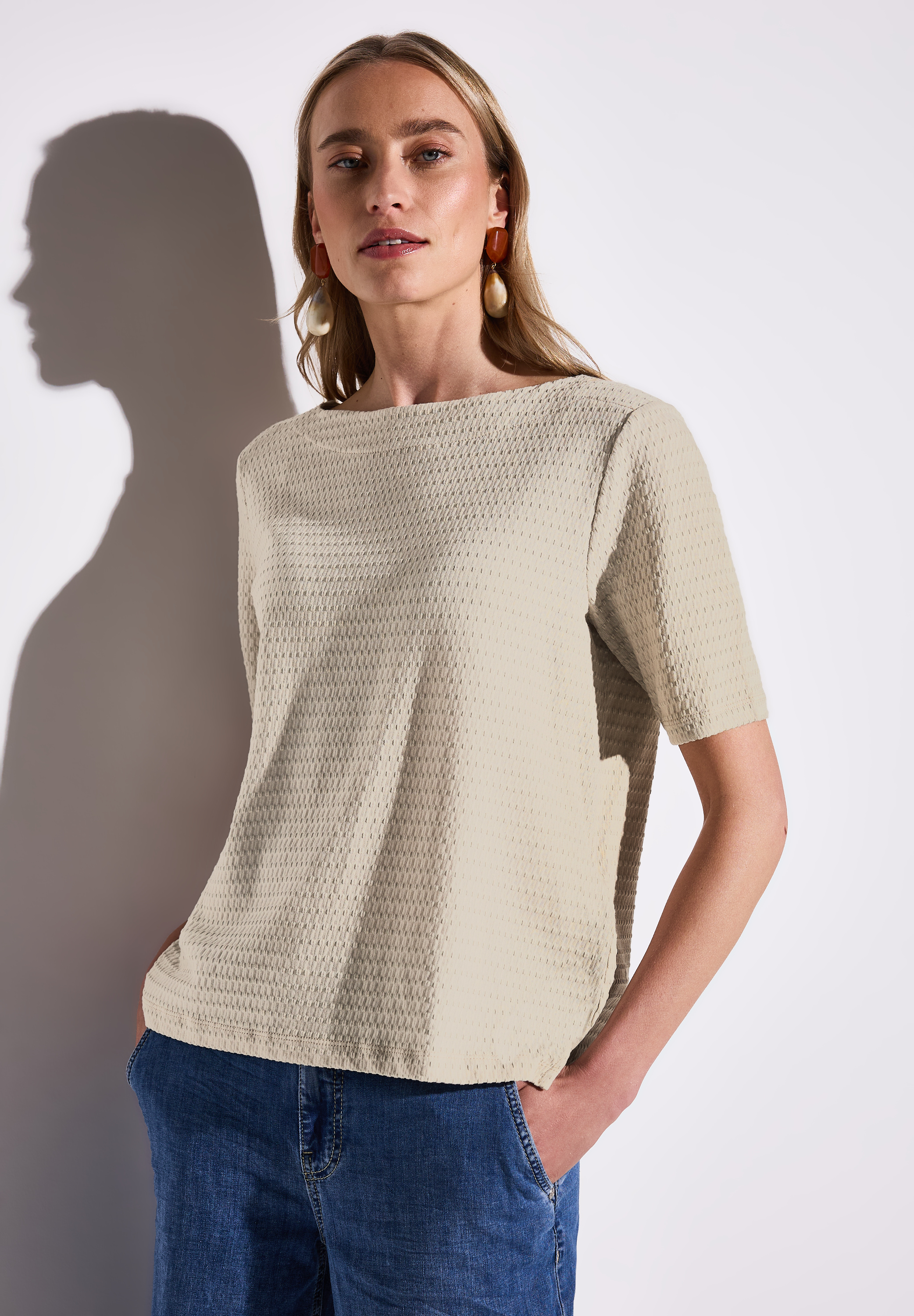 T-Shirt mit Struktur