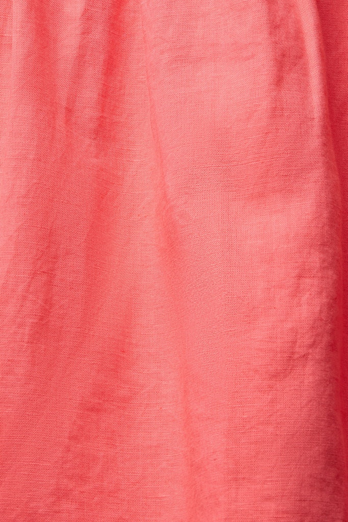 Aus Leinen-Mix: Kleid mit Knopfleiste