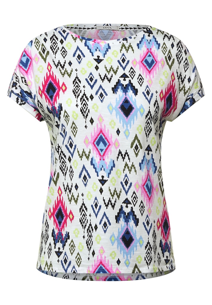 T-Shirt mit Knopf Detail